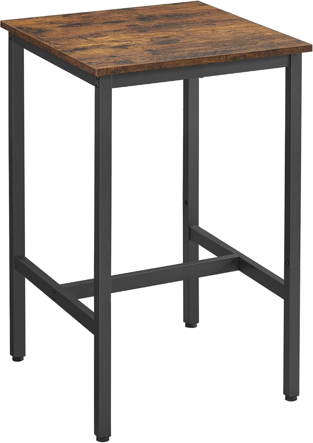 VASAGLE High Table, Square Bar Table, Steel Frame, 60 x 60 x 92 cm, Easy Assembl...
