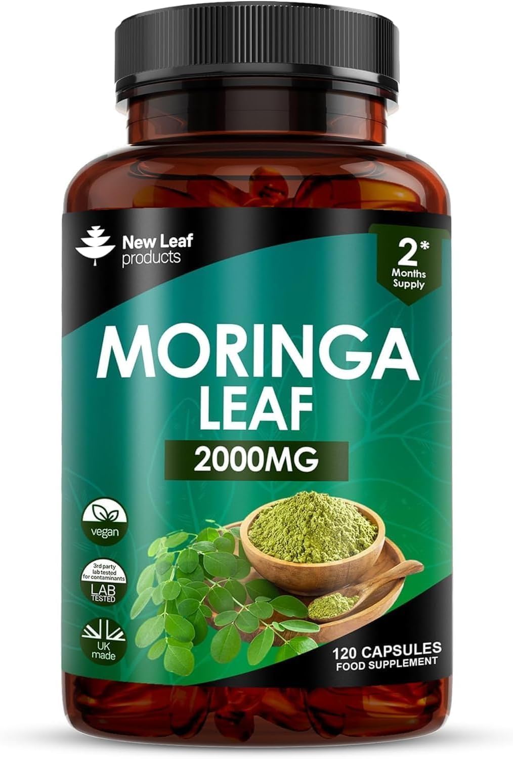 Moringa Leaf Capsules - High Strength Rosabella Mo...