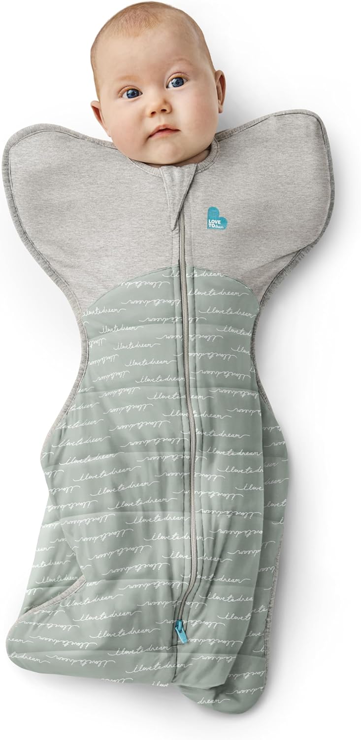 Love To Dream Swaddle Up, Small 3.5-6 kg, Olive North Star, Snug Fit Supports Go...
