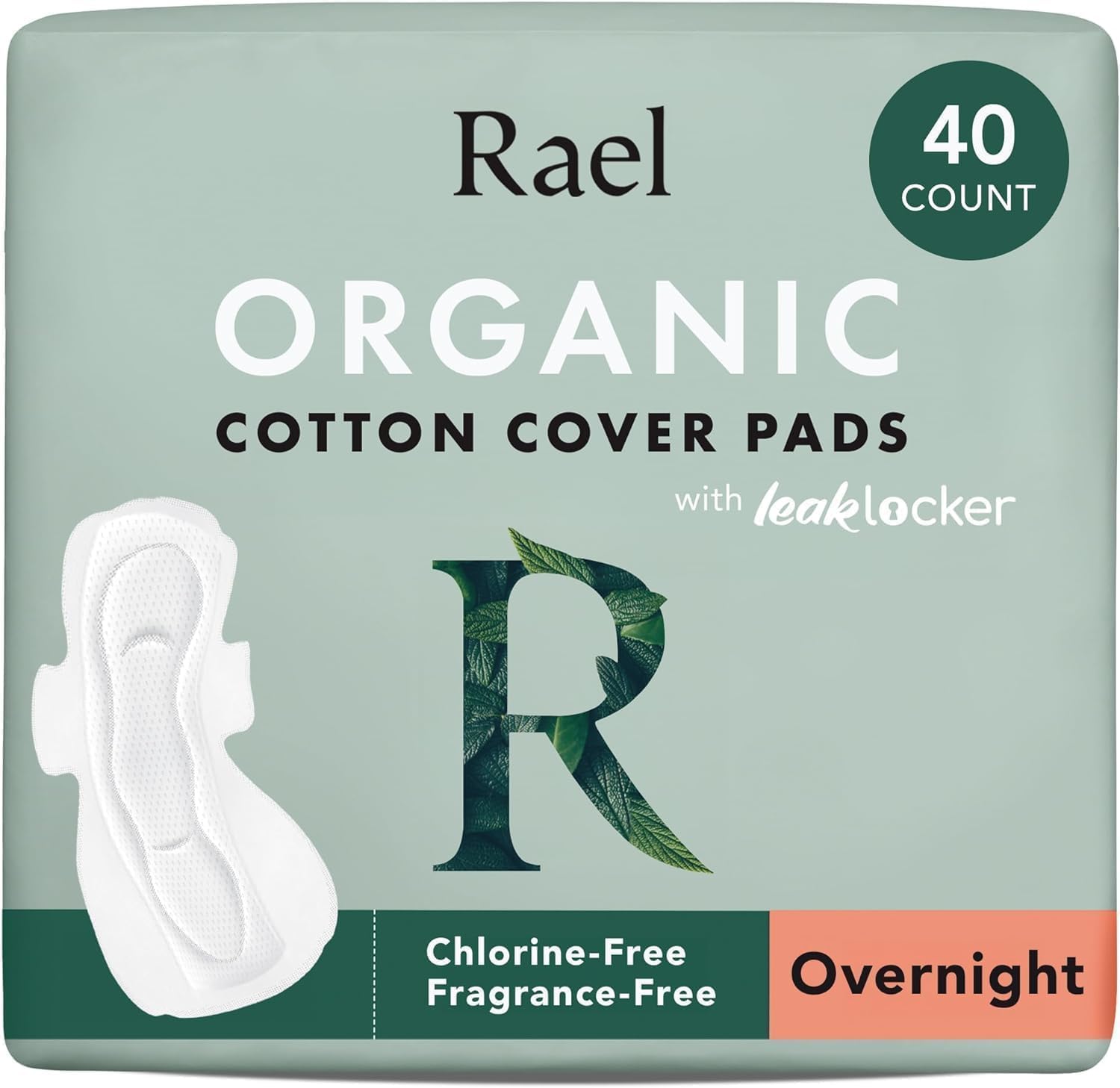 Rael Organic Cotton Cover Sanitary Towels - Heavy Absorbency for Night, Ultra Th...