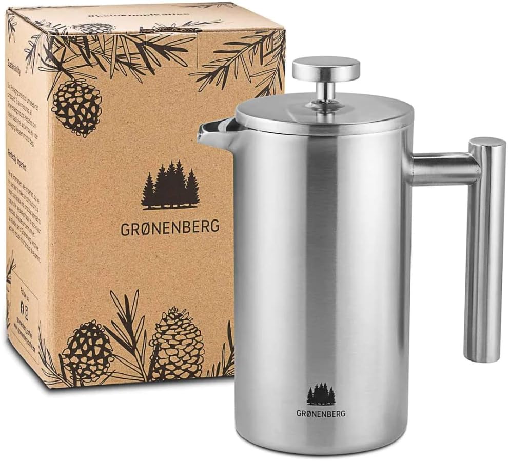 Groenenberg French Press I Coffee press I insulated cafetiere I Stainless steel...