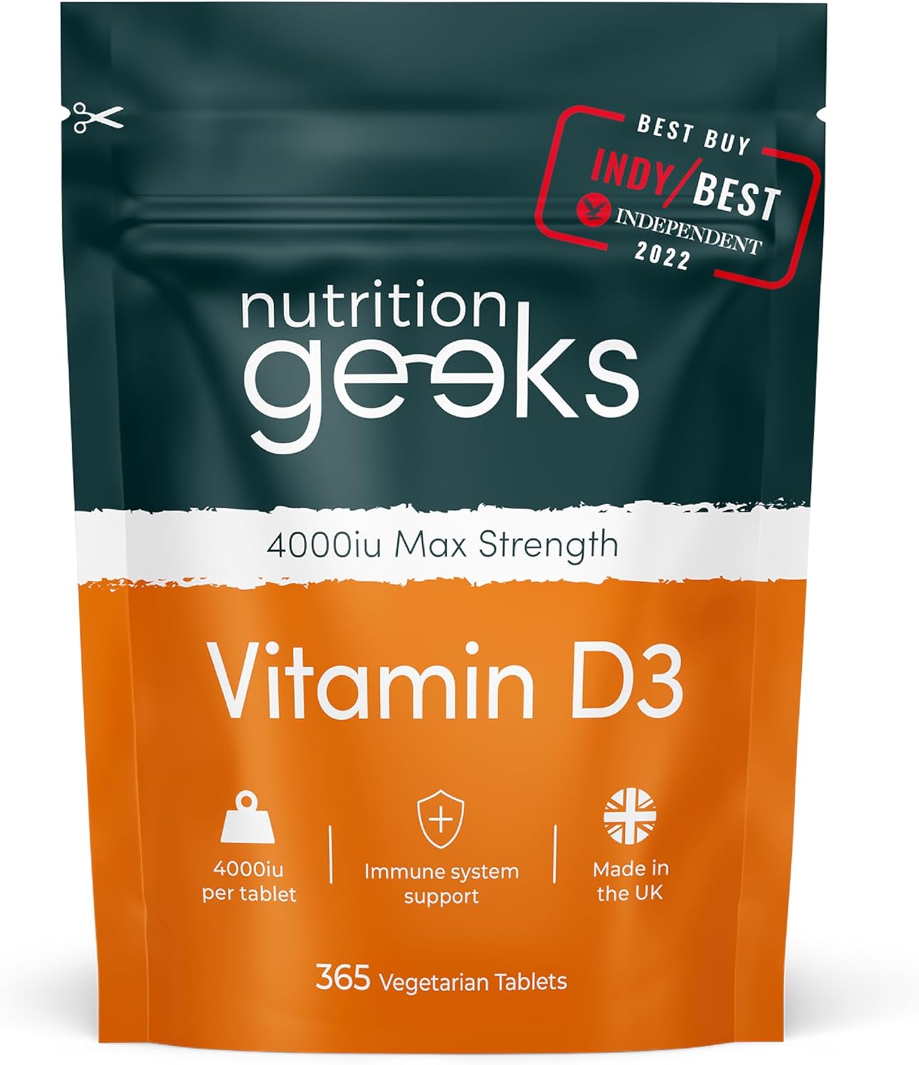Vegetarian Vitamin D3 4000 iu - 1 Year Supply, 365 Easy-Swallow High Strength Vi...