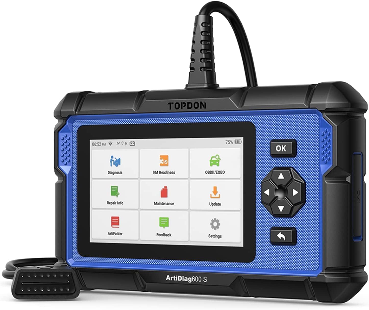 TOPDON ArtiDiag600S OBD2 Code Reader, Car Diagnostic Tool For 4 Systems Engine/A...