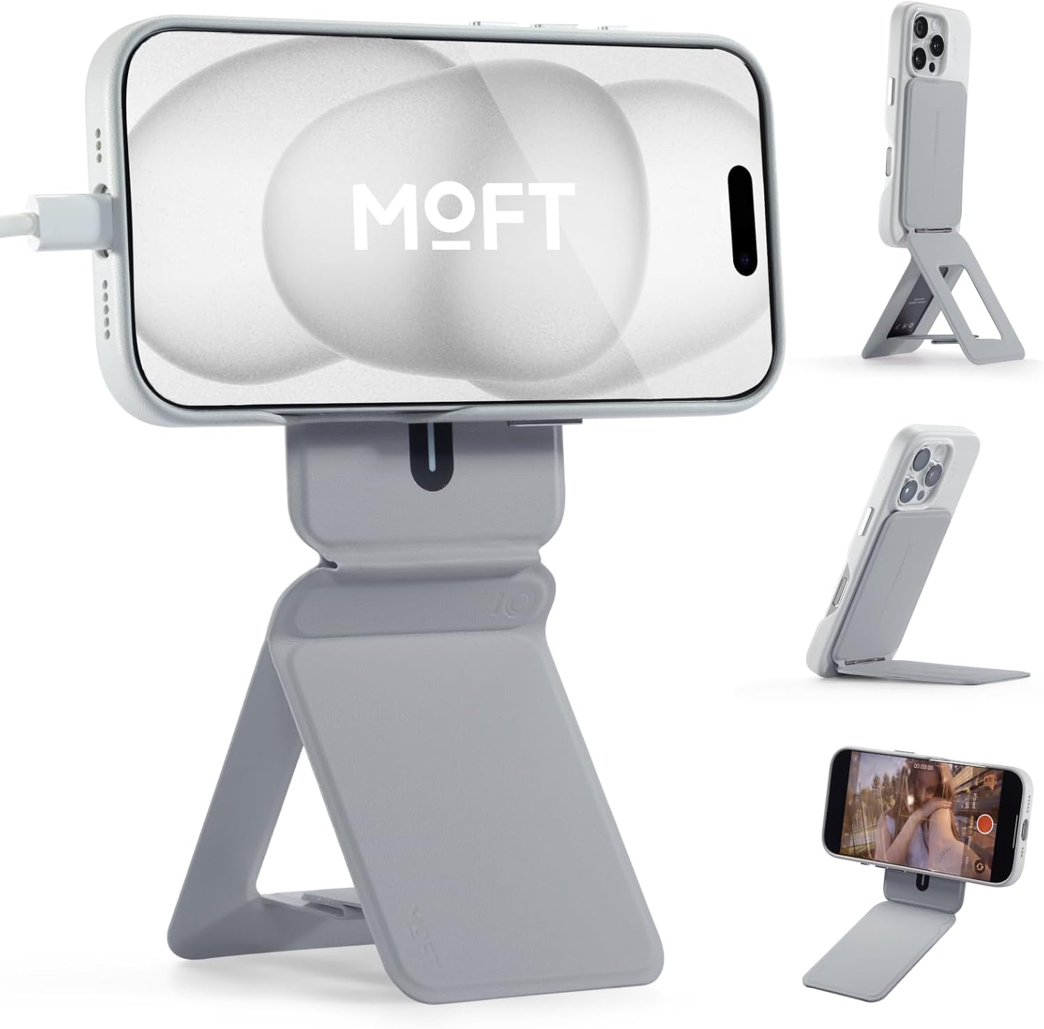 MOFT Phone Stand, Special Tripod Stand for iPhone 16/15/14/13/12, Innovative Ang...
