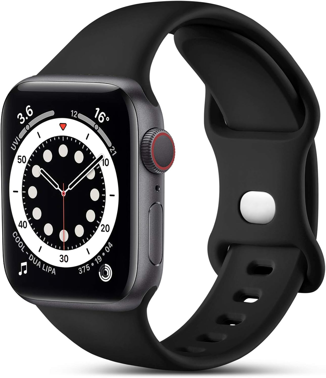 CeMiKa Compatible with Apple Watch Strap 41mm 40mm 38mm 42mm, Silicone Sport Ban...