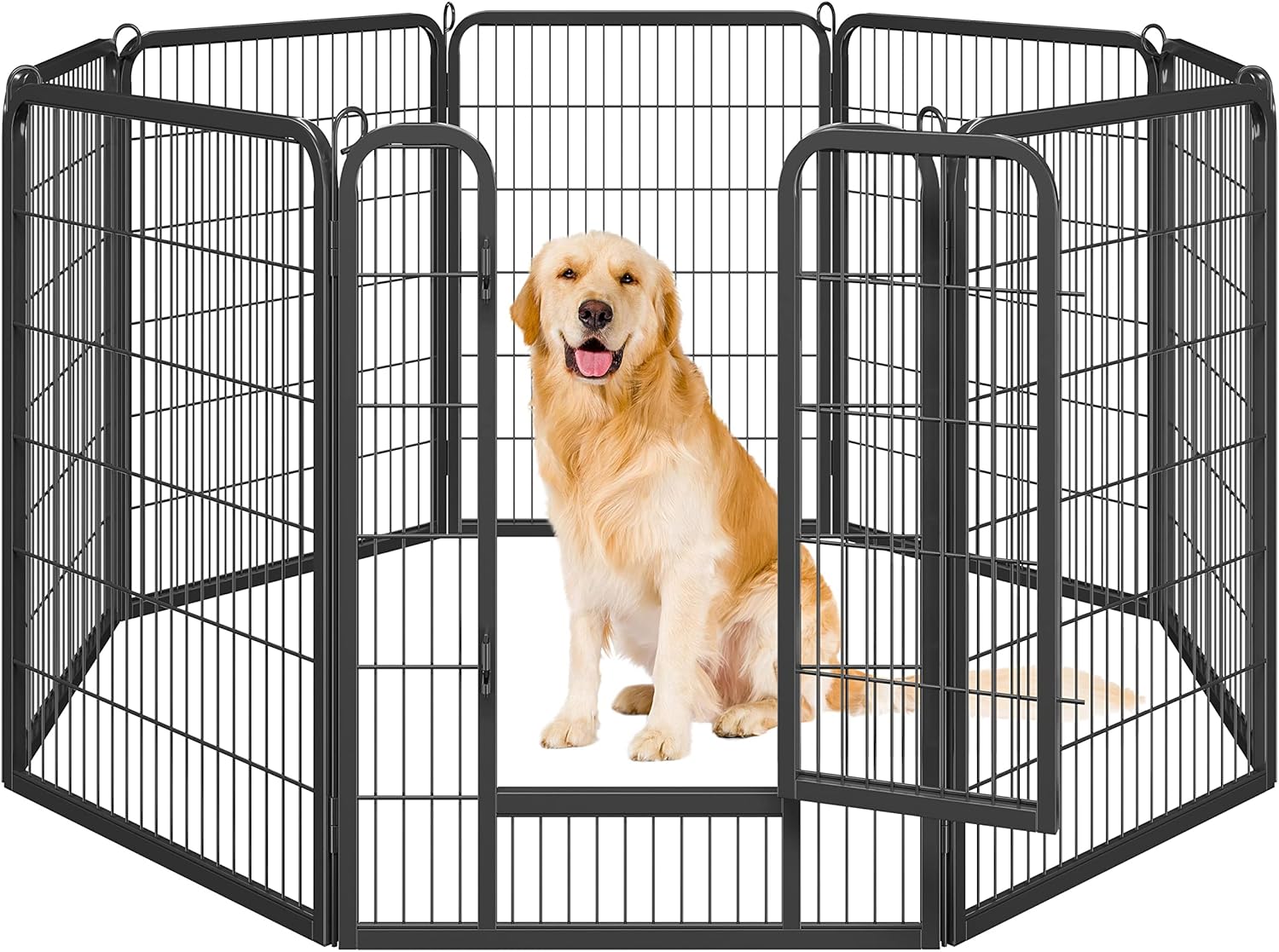Yaheetech Dog Playpen, 8 Panel Puppy Play Pen Heavy Duty Pet Exercise Fence for...