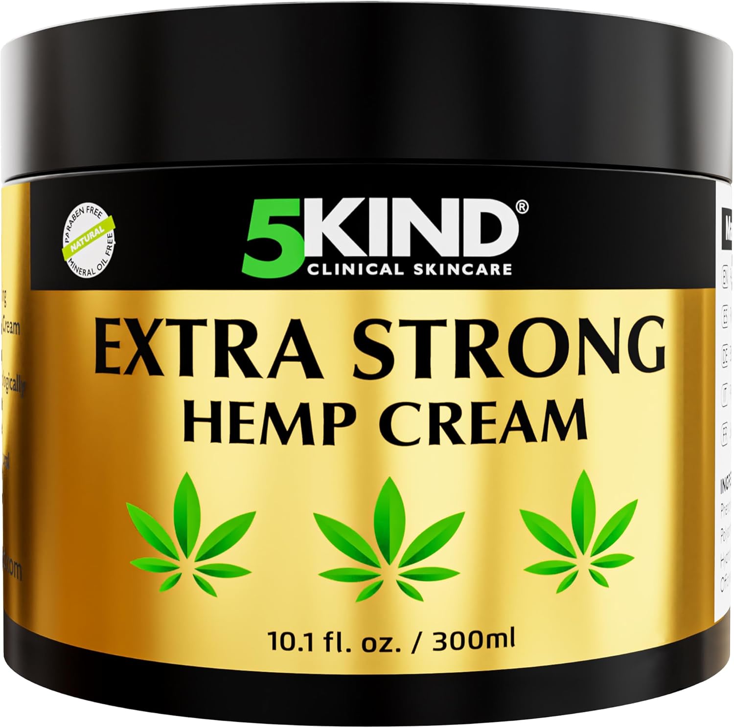 5kind Extra Strong Hemp Cream 300ml - High Strength Hemp Oil and Arnica Cream -...