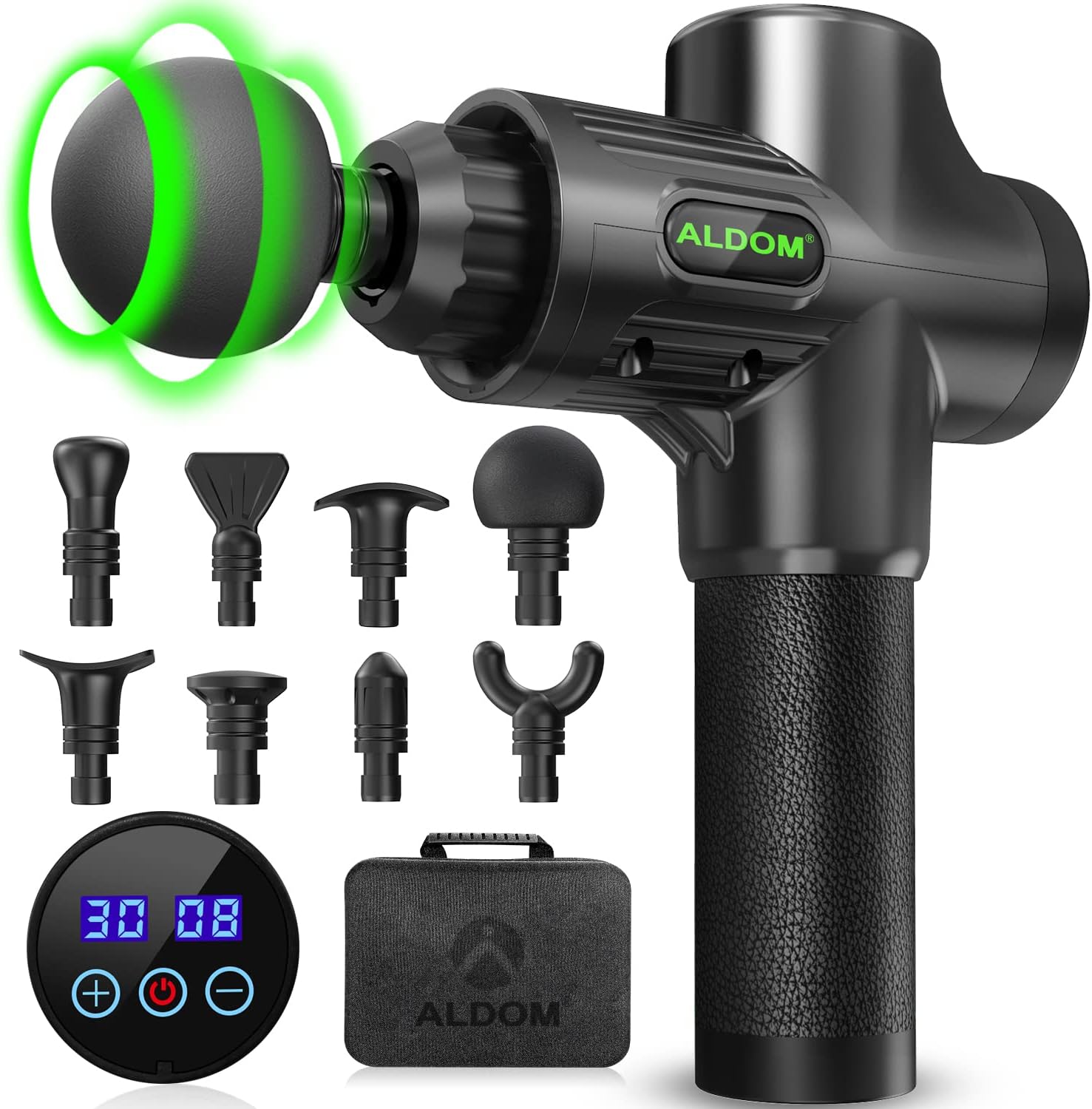 Muscle Massage Gun,ALDOM Massage Gun Deep Tissue 30 Speeds Handheld Electric Mas...