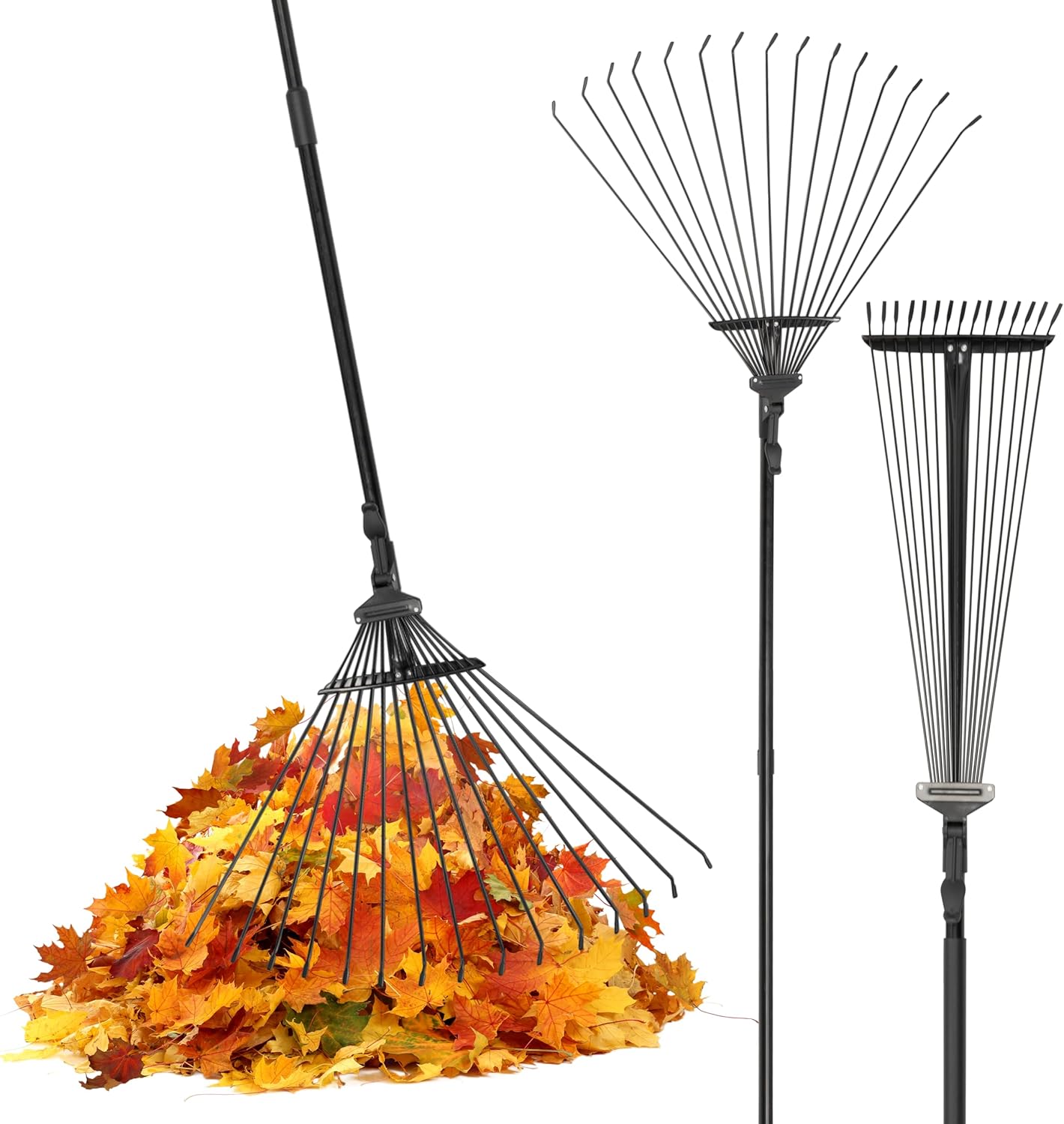 Pelle & Sol Garden Rake - 38-63 Inch Adjustable Rake for Gardening - for Gardeni...