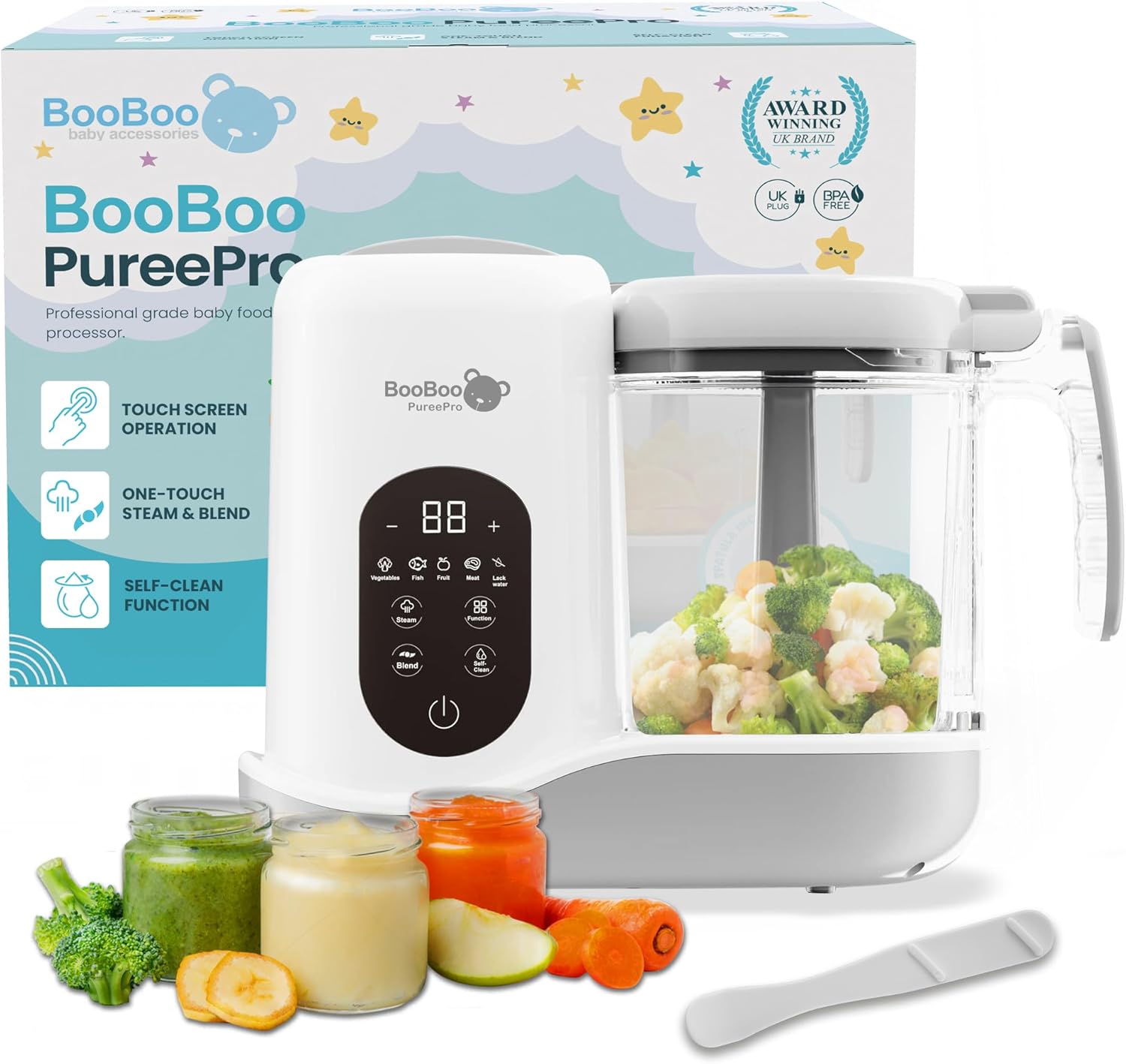 BooBoo PuréePro® Baby Food Maker, Multifunctional Food Processor Chopper, Puree...