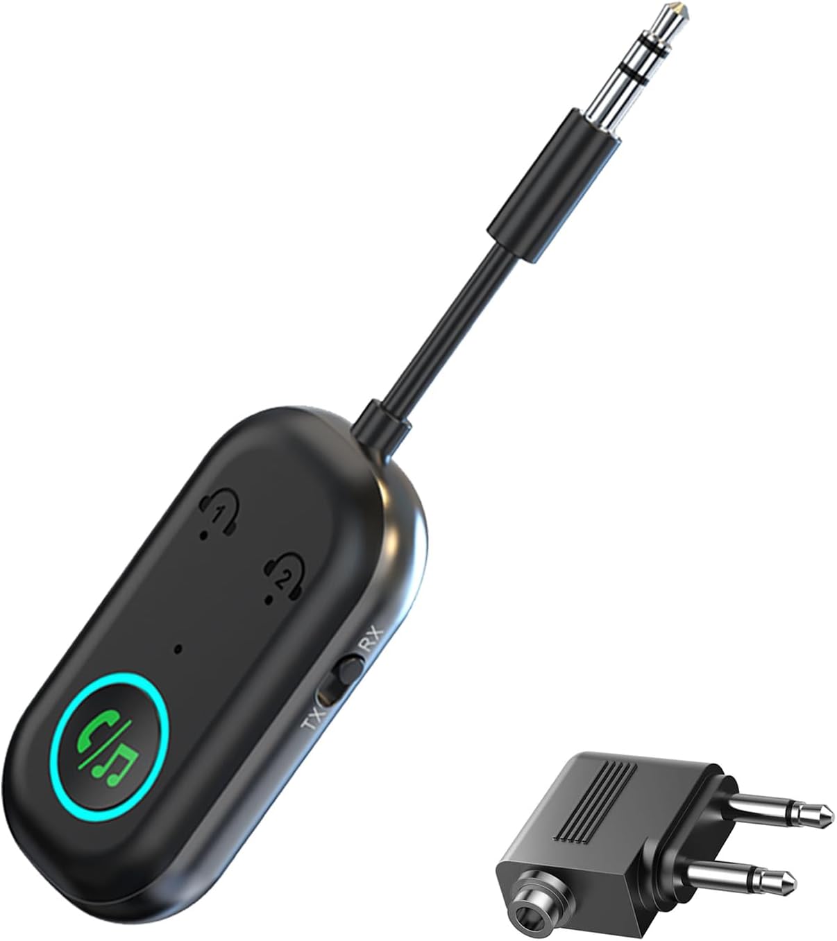 2025 Upgraded Bluetooth 5.3 Transmitter Receiver, Dual Pairing Wireless Aux Blue...