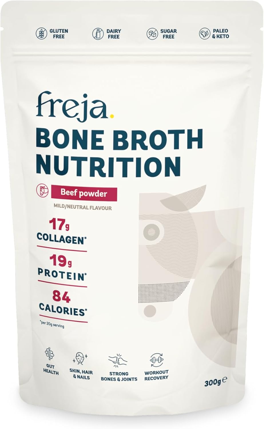 Bone Broth Powder | 100% Natural Collagen & Protein Powder | Pure Beef, Grass-Fe...
