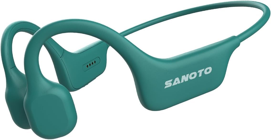 SANOTO Bone Conduction Headphones 5.0 Open Ear Headphones IPX7 Waterproof Sweatp...