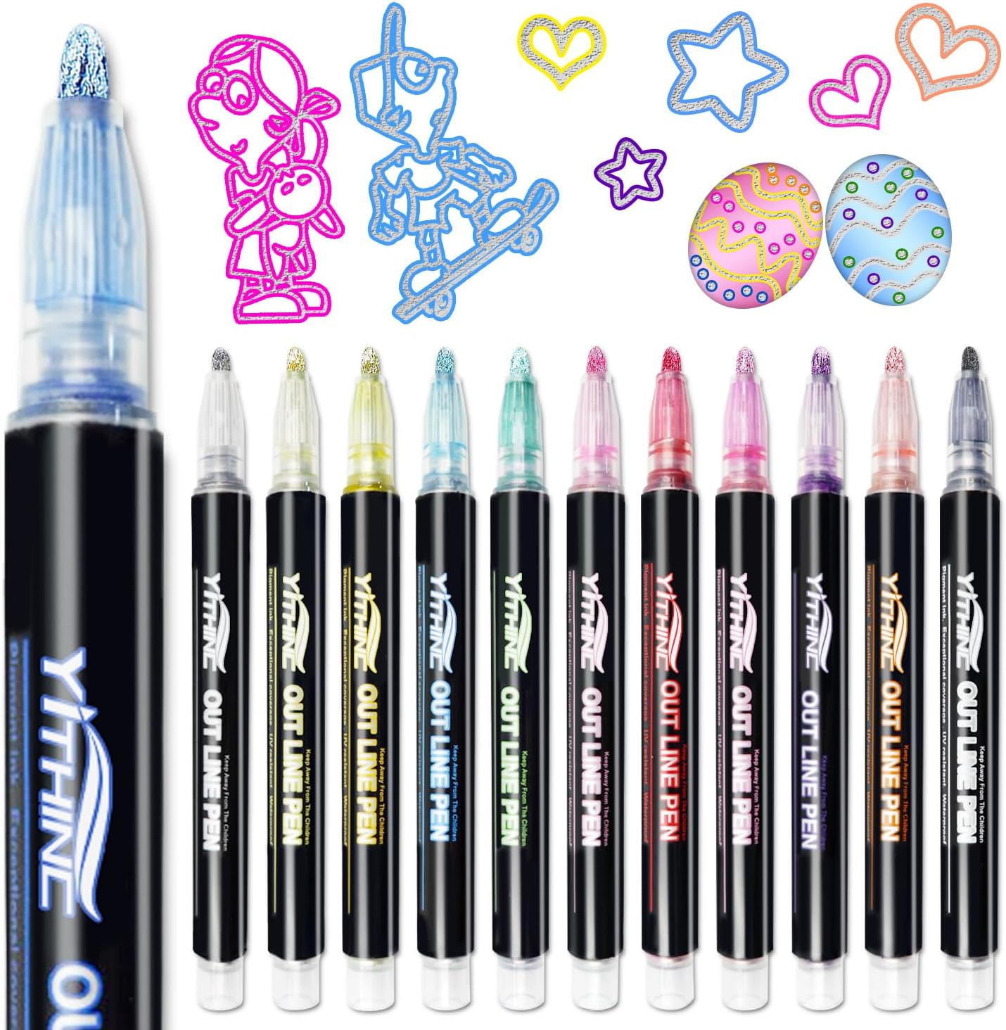 YITHINC Glitter Outline Markers, Gifts for Teenage Girls, Easter Gifts for Kids,...