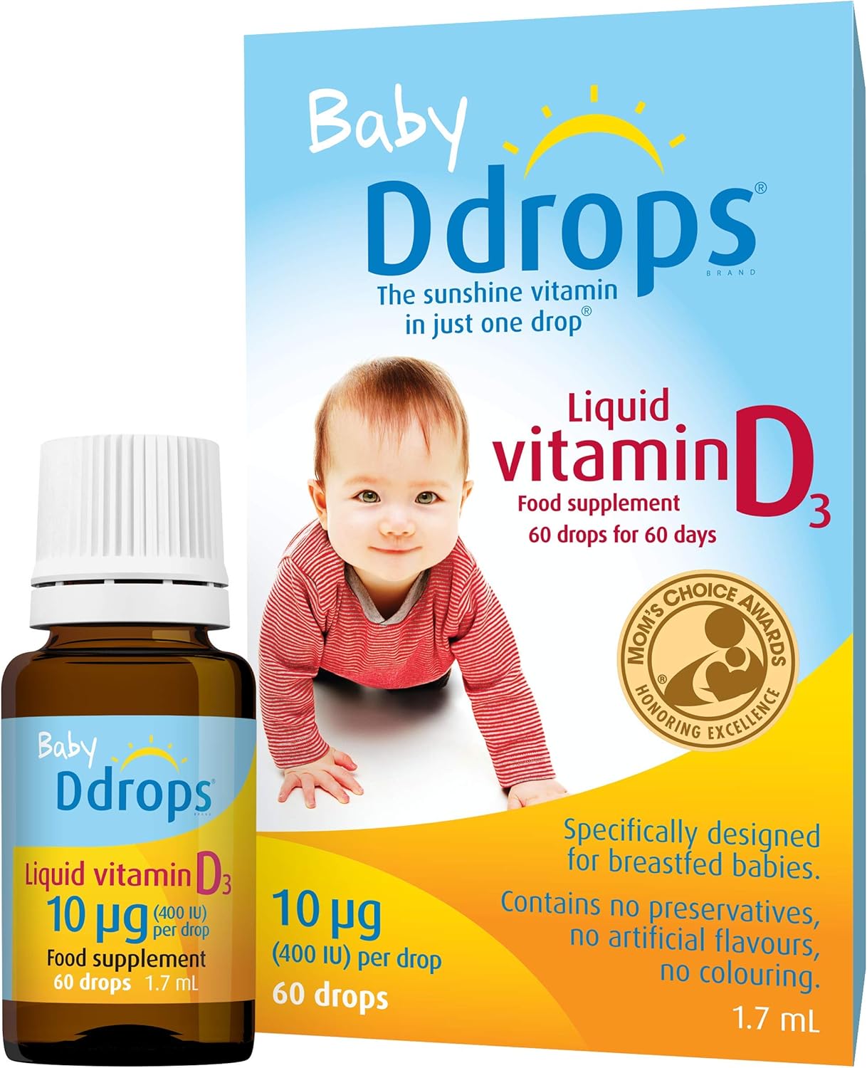 Essential Baby Ddrops, Premium Vitamin D3 Supplement for Infants, Reliable Daily...