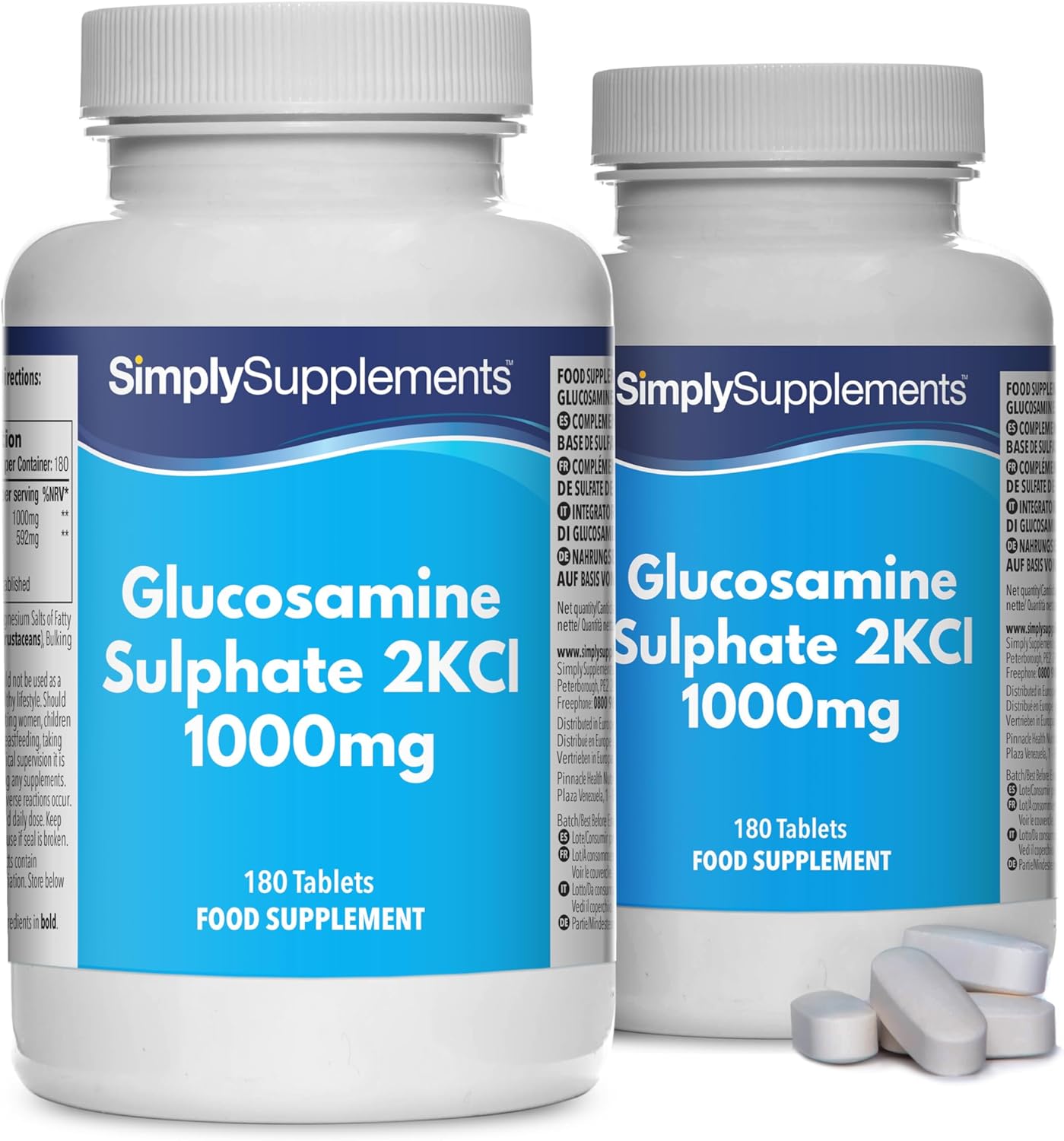Affordable Glucosamine Supplement, Unique Glucosamine Sulphate 2KCL 1000mg, Effe...