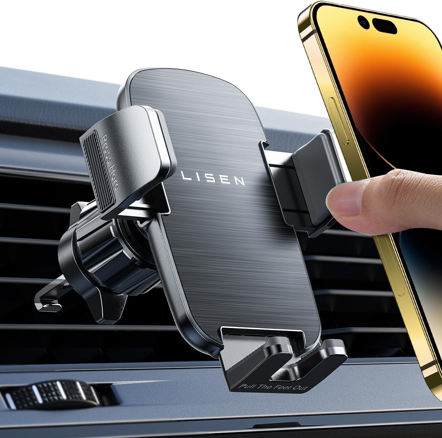 Car Phone Holder, Mobile Phone Holder for Cars Air Vent, [360° Rotation] [Ultra...