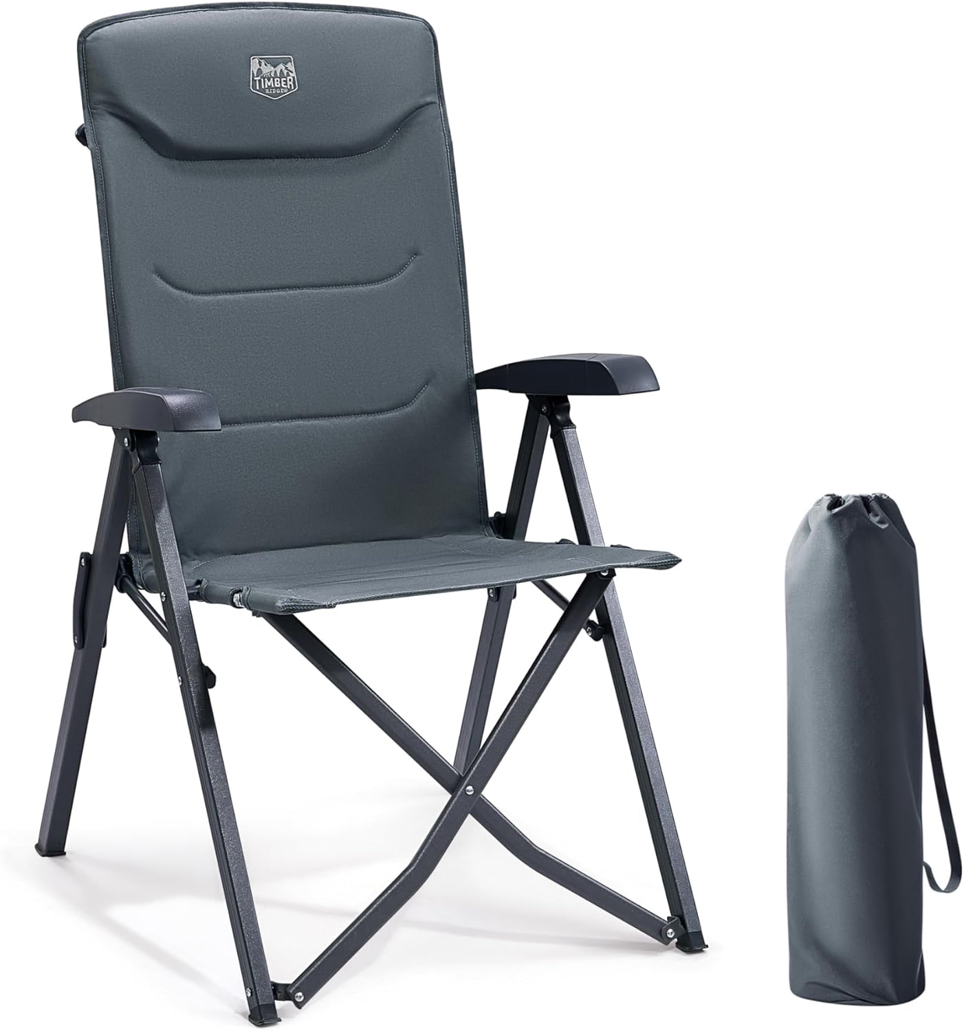 TIMBER RIDGE Camping Chairs for Adults Heavy Duty, Oversized Folding Garden Chai...
