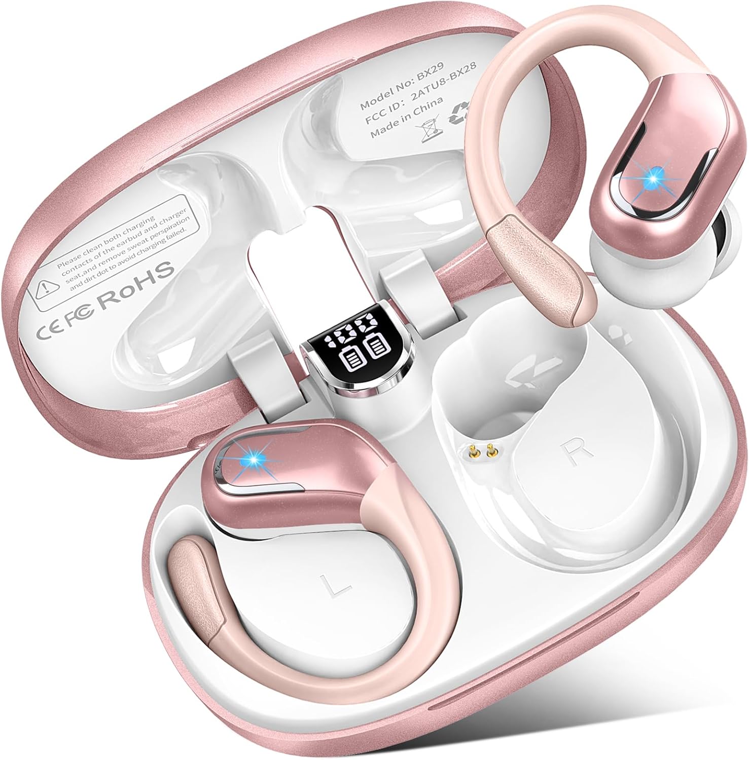 Wireless Earbuds, Bluetooth 5.4 Headphones with 4 ENC Noise Canceling Mic, 75H P...