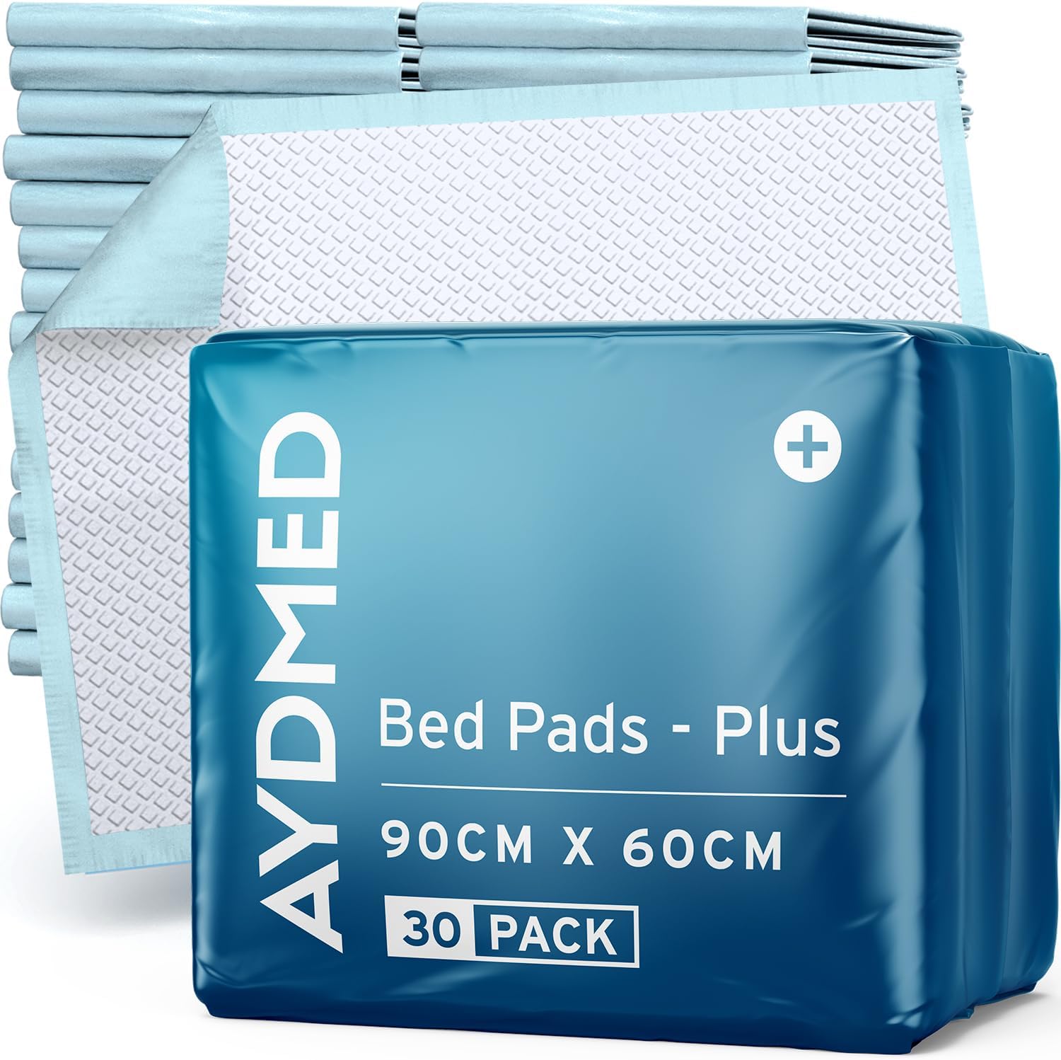 30 x AYDMED Premium Incontinence Bed Pads 60 x 90cm | Disposable Incontinence Be...