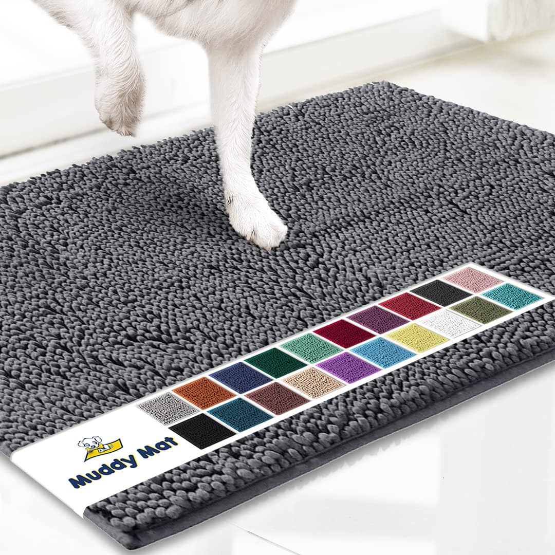 High-Quality Muddy Mat, Special Highly Absorbent Microfiber Door Mat and Pet Rug...