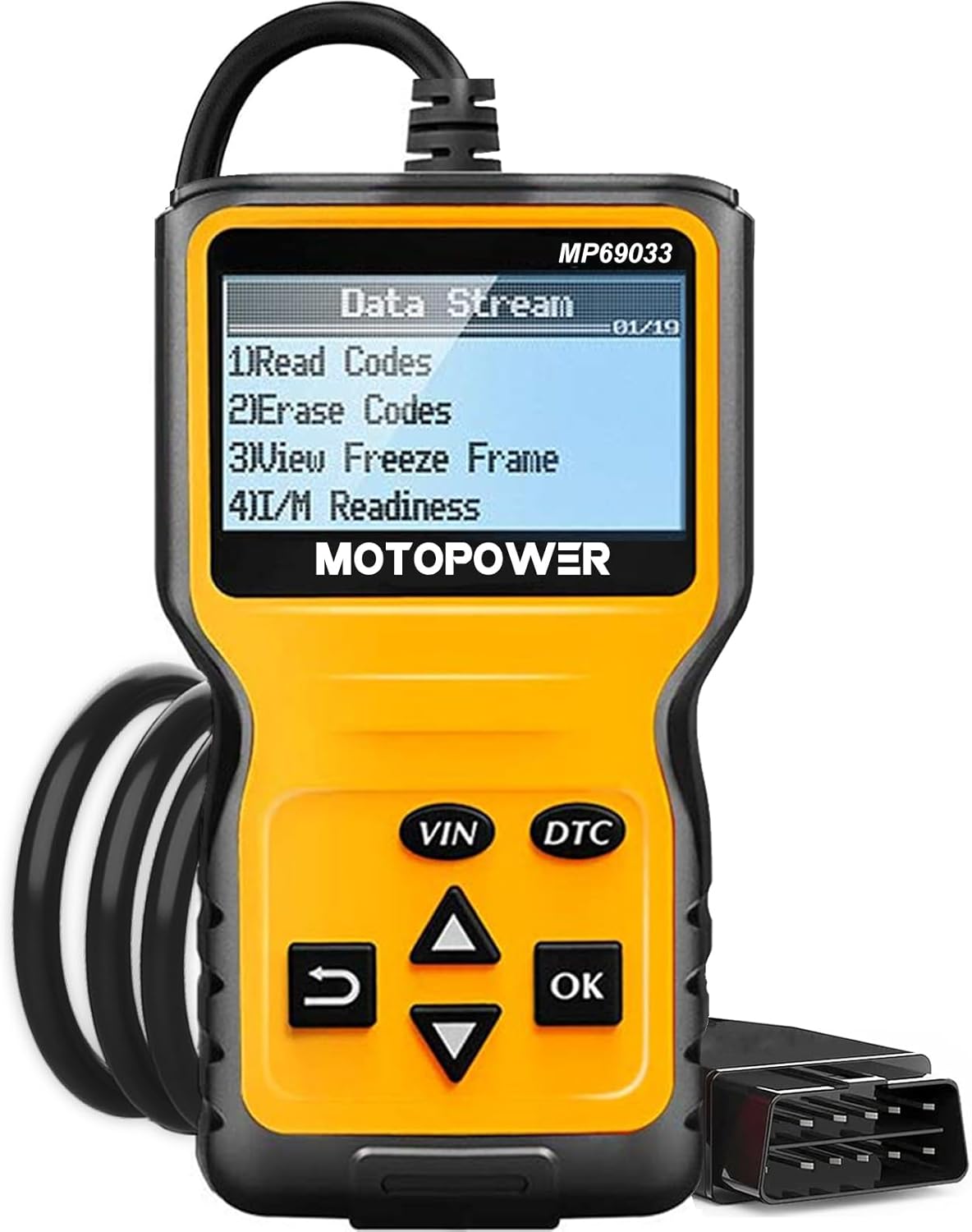 MOTOPOWER MP69033 OBD2 Scanner Car Engine Fault Code Reader Engine System Diagno...