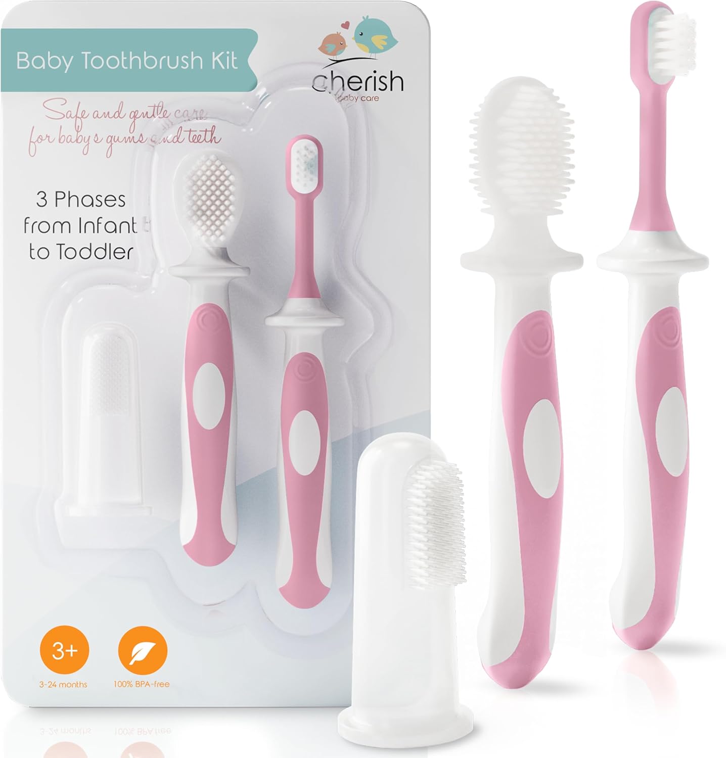 Premium Cherish Baby Care, Exclusive 0-2 Years Toothbrush Kit, Safety-Tested Inn...
