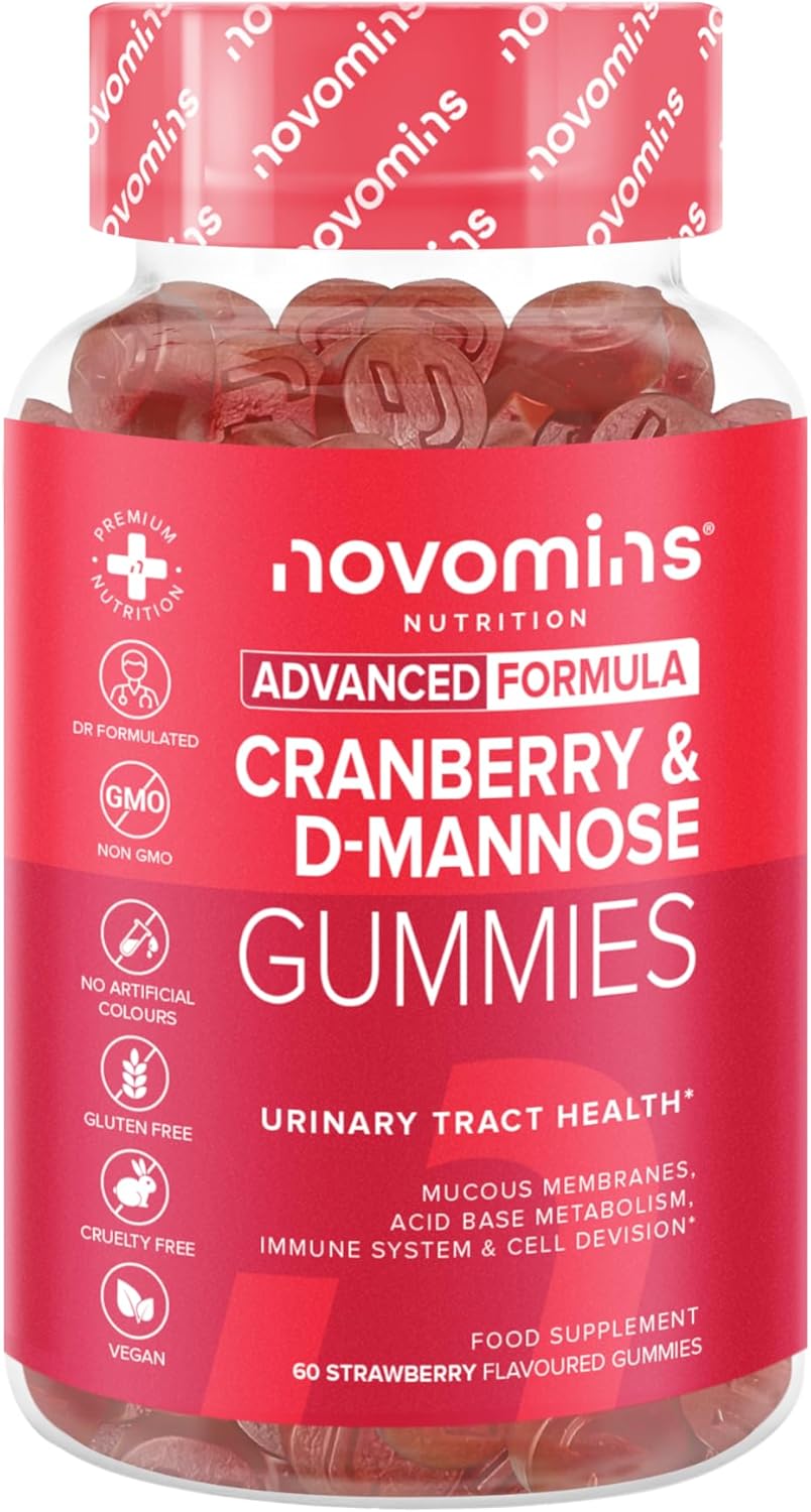 Novomins Cranberry & D Mannose Gummies - Cranberry Supplement for Urinary Tract...