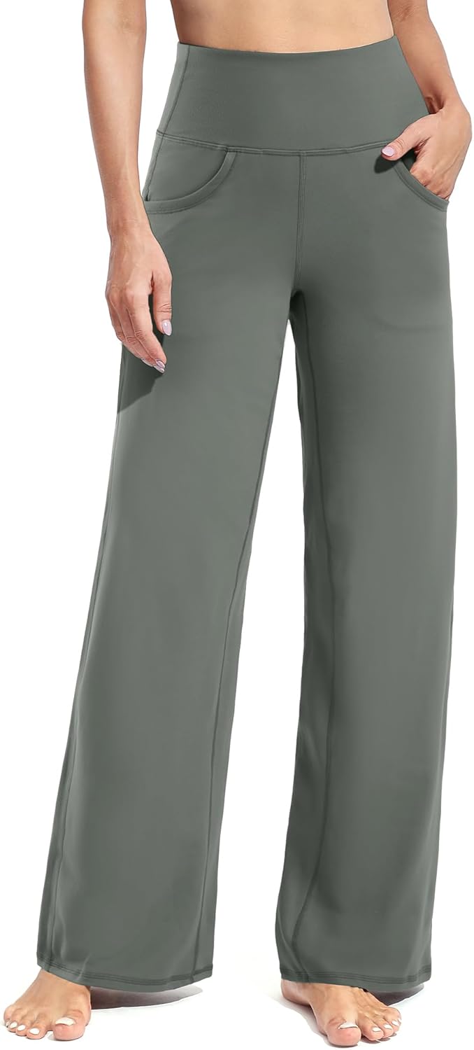 Promover Wide Leg Pants, Exceptional Yoga Pants for Women with Pockets, High-Qua...