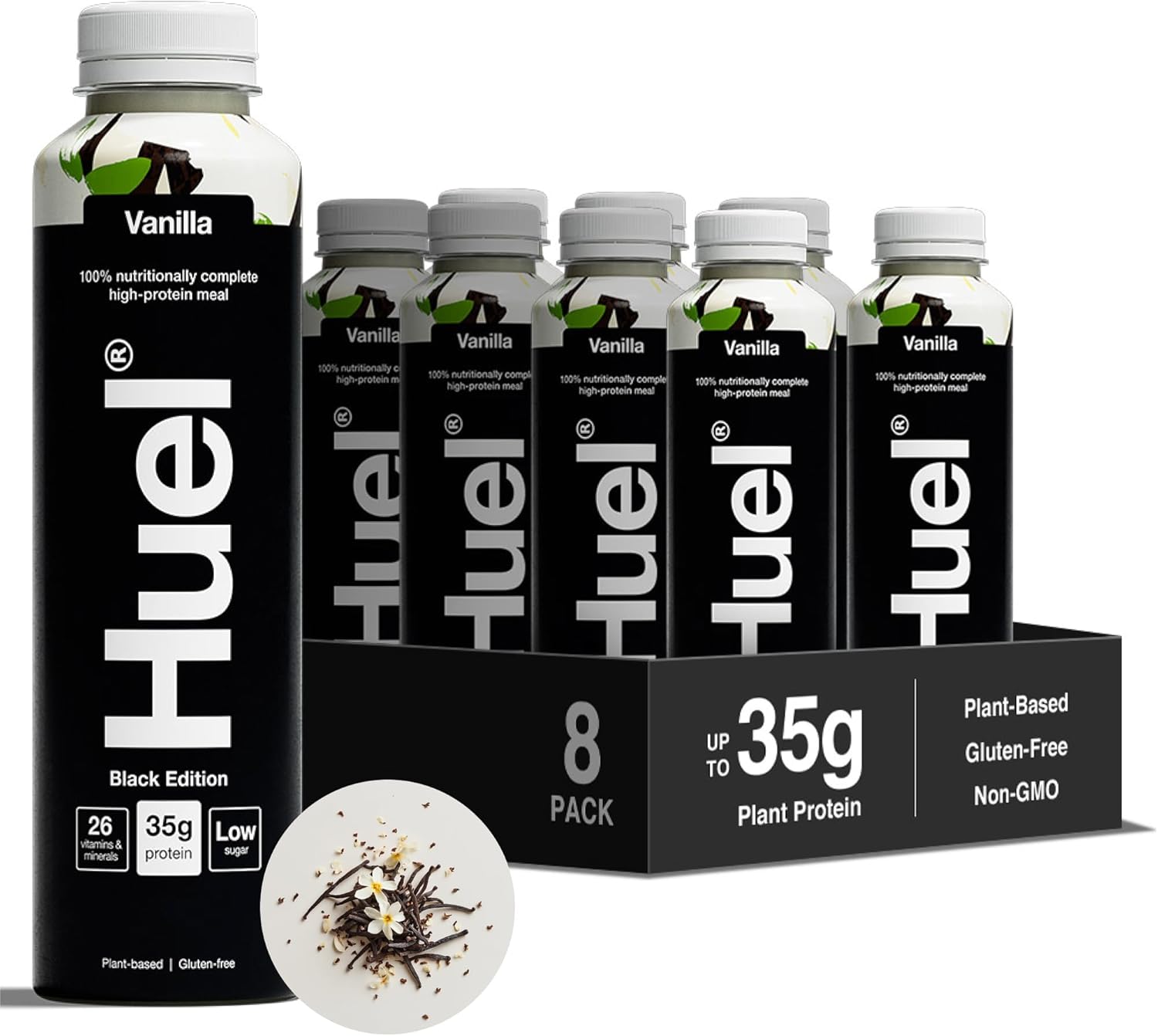 Huel Black Edition Ready-to-Drink | Vanilla Flavour High Protein Drink | 35g Pro...