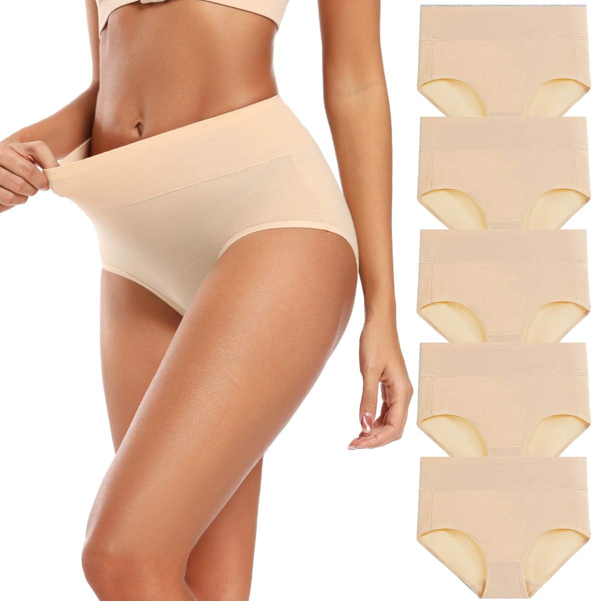 Comfortable Molasus Women's Cotton Underwear, Special High Waisted Underwear, In...
