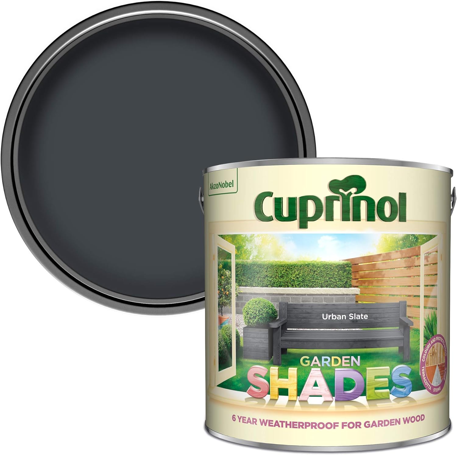 Cuprinol 5159075 GSUS25L Garden Shades Urban Slate 2.5 Litre Urban Slate Single