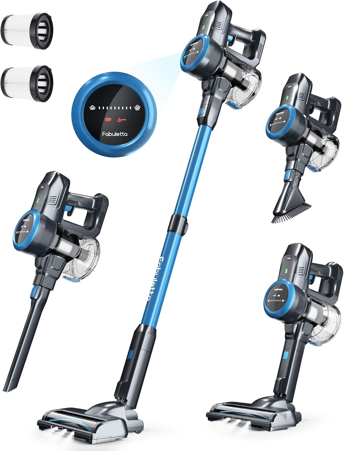 FABULETTA Cordless Vacuum Cleaner, 35KPA Stick Vacuum Cleaner with Brushless Mot...