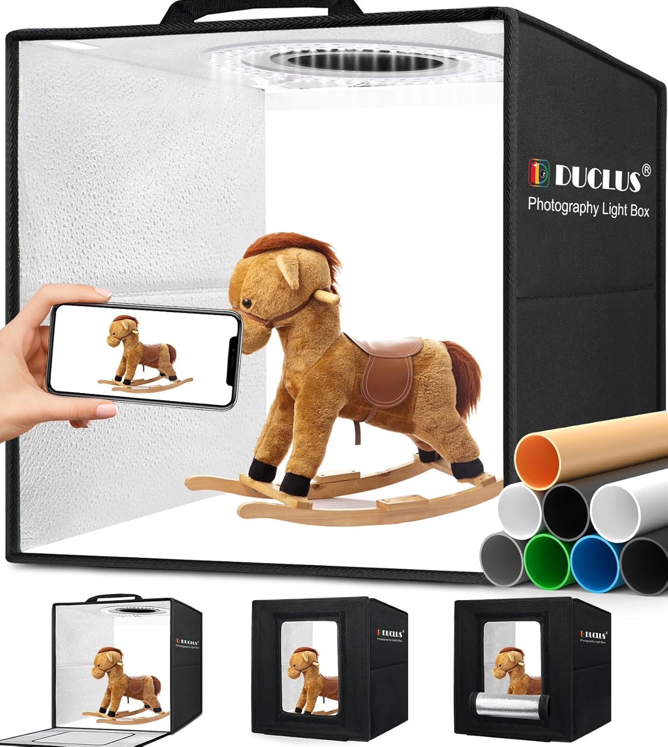 Light Box Photography 30cm/12"x12" Portable Photo-Box Booth, Mini Shooting Tent...