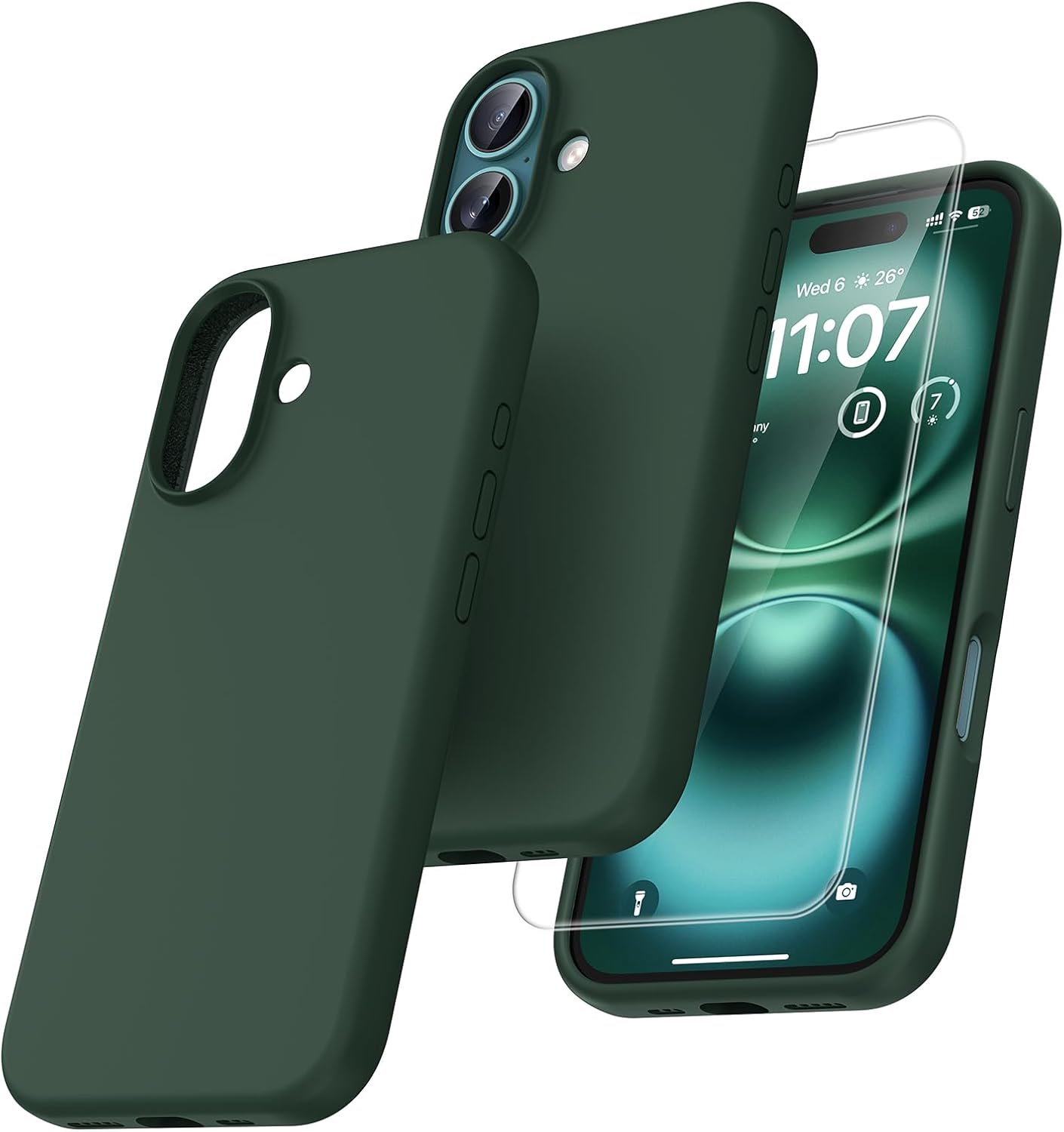 Top Quality TOCOL 3 in 1 Silicone iPhone 16 Case, Special Phone Protector for 6....