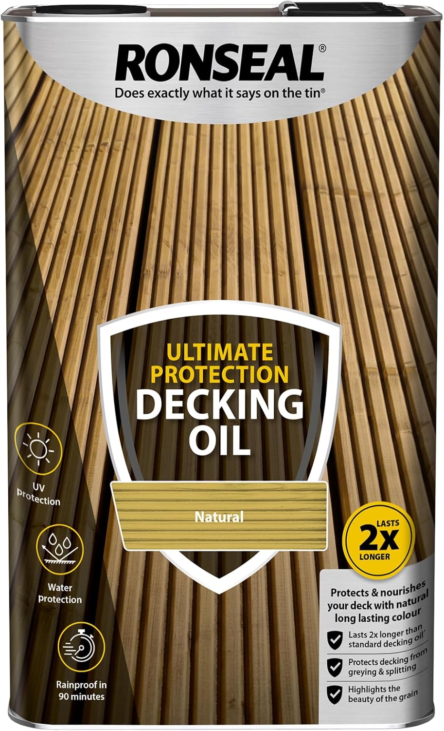 Premium Ultimate Decking Oil, Special Natural Wood Treatment 5L, High-Quality Ou...