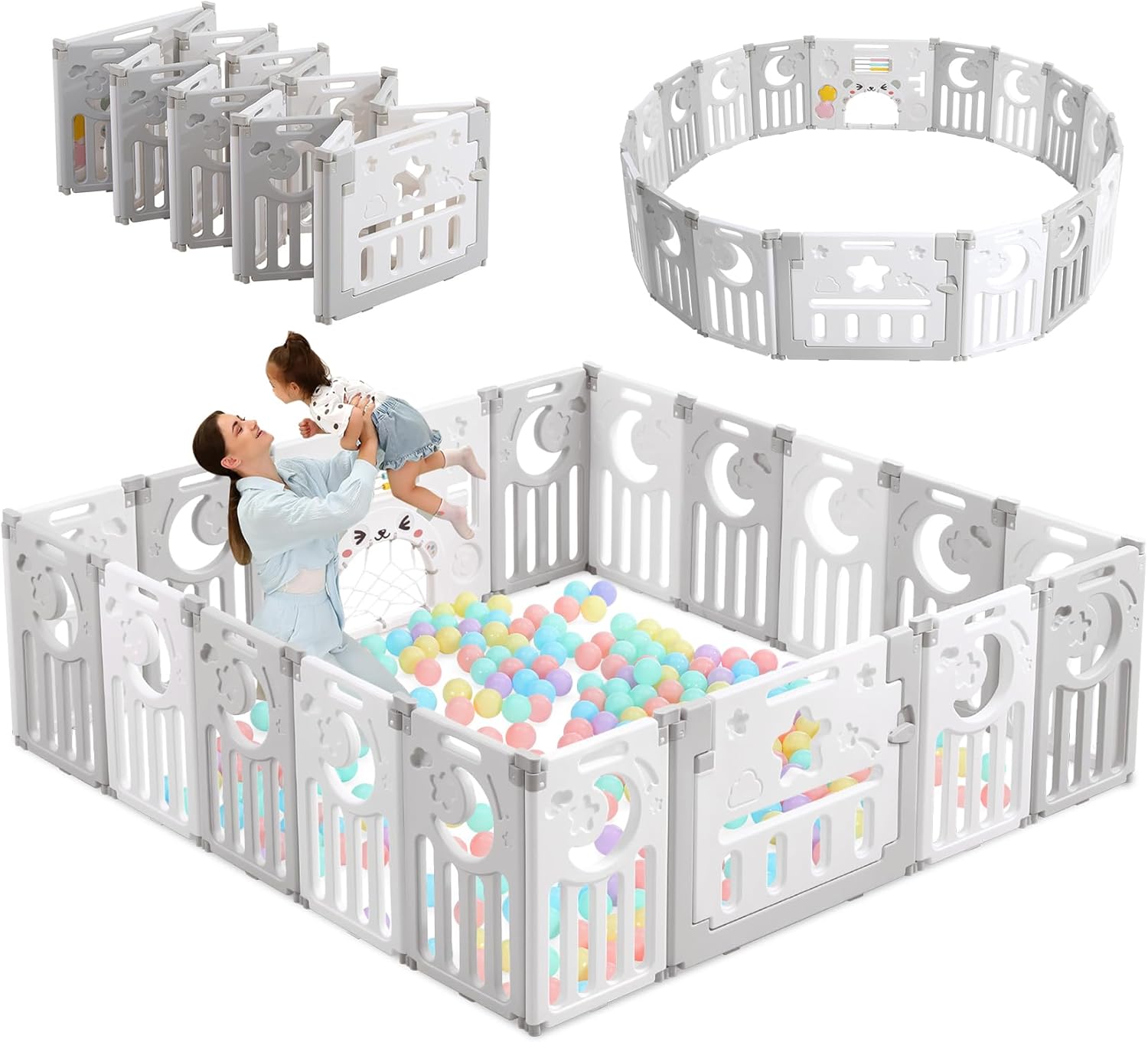 Dripex Baby Playpen, Innovative Foldable Playpen for Babies and Toddlers, Specia...