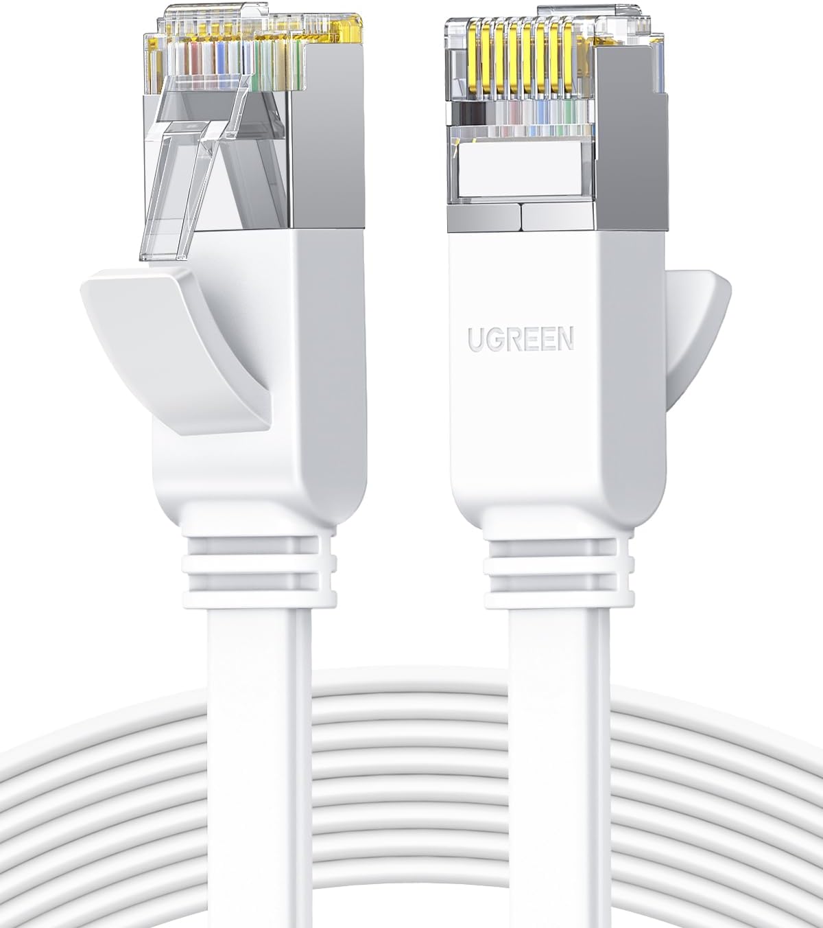 UGREEN Ethernet Cable, Special Flat RJ45 LAN Gigabit CAT 6 Network Cable, High-S...