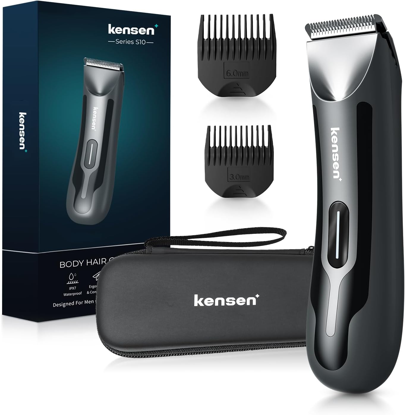 Kensen Body Hair Trimmer Men, Manscape Electric Groin Balls Hair Trimmer, Rechar...