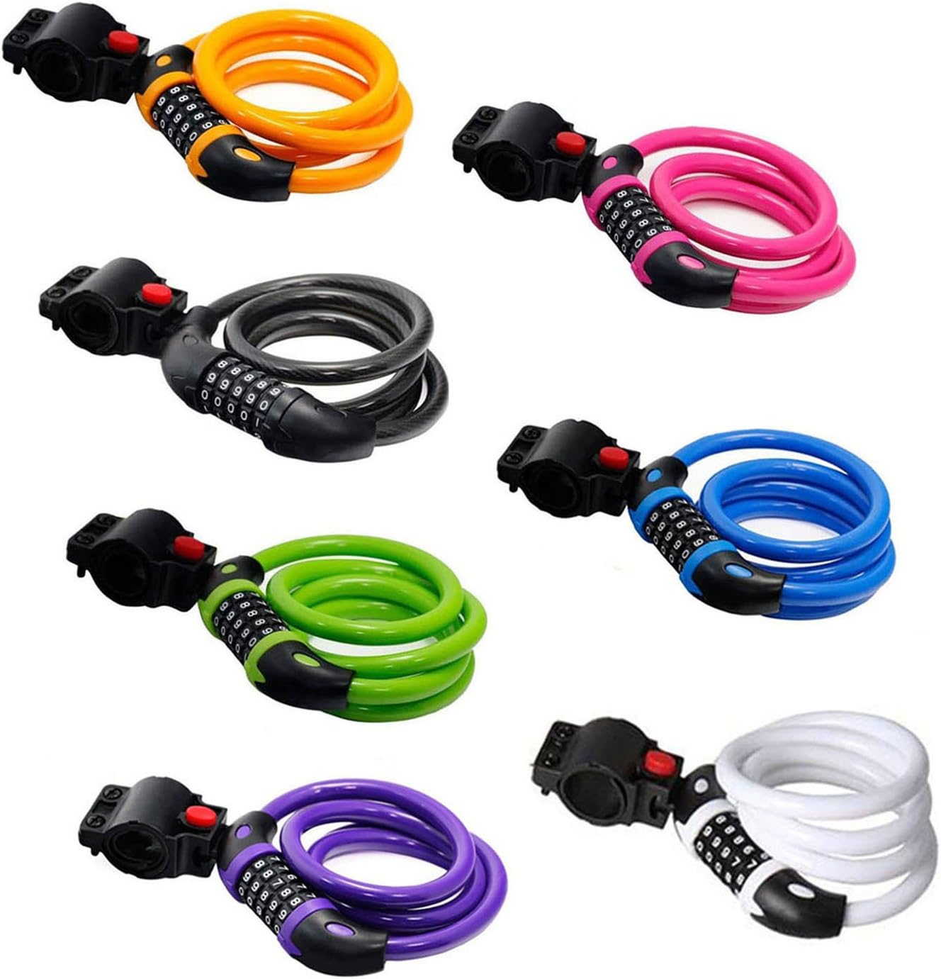 Bike Lock, GOFRIEND Bicycle Lock High Security 5 Digit Resettable Combination Co...