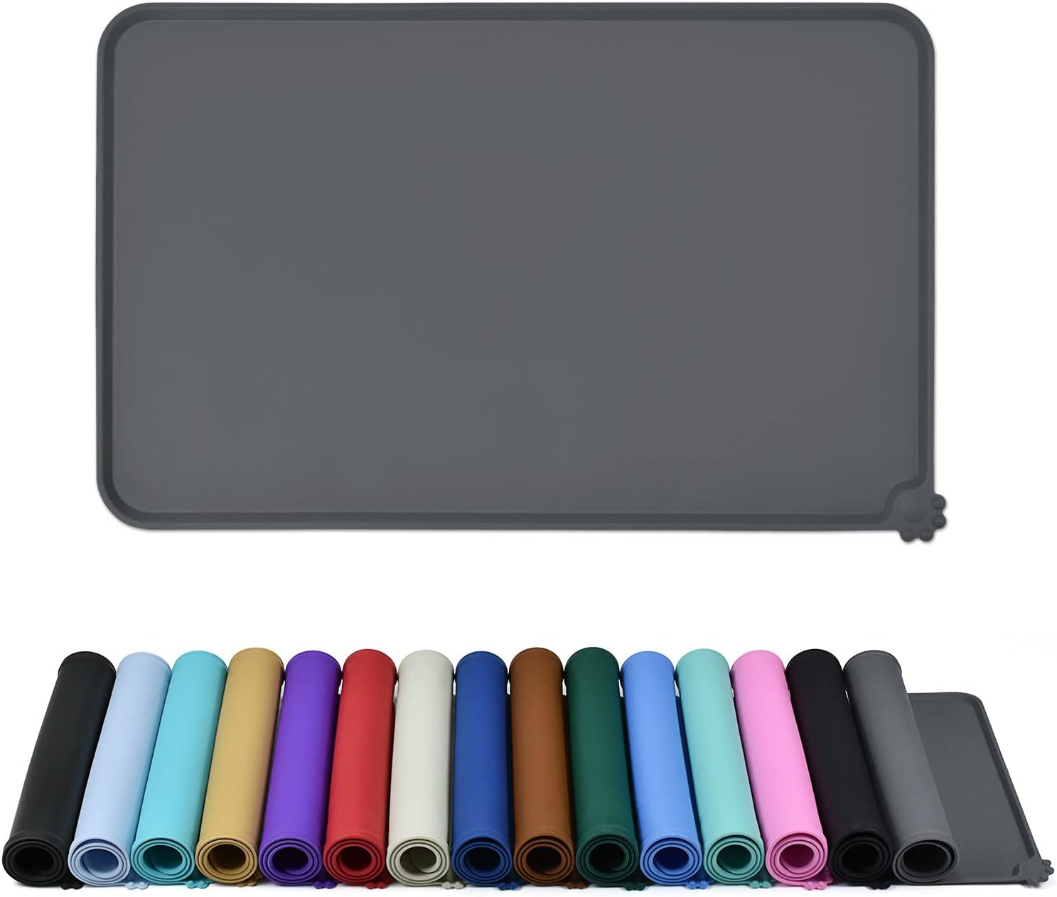 Reopet Silicone Pet Feeding Mat, Special Waterproof Dog Cat Food Mat with Raised...