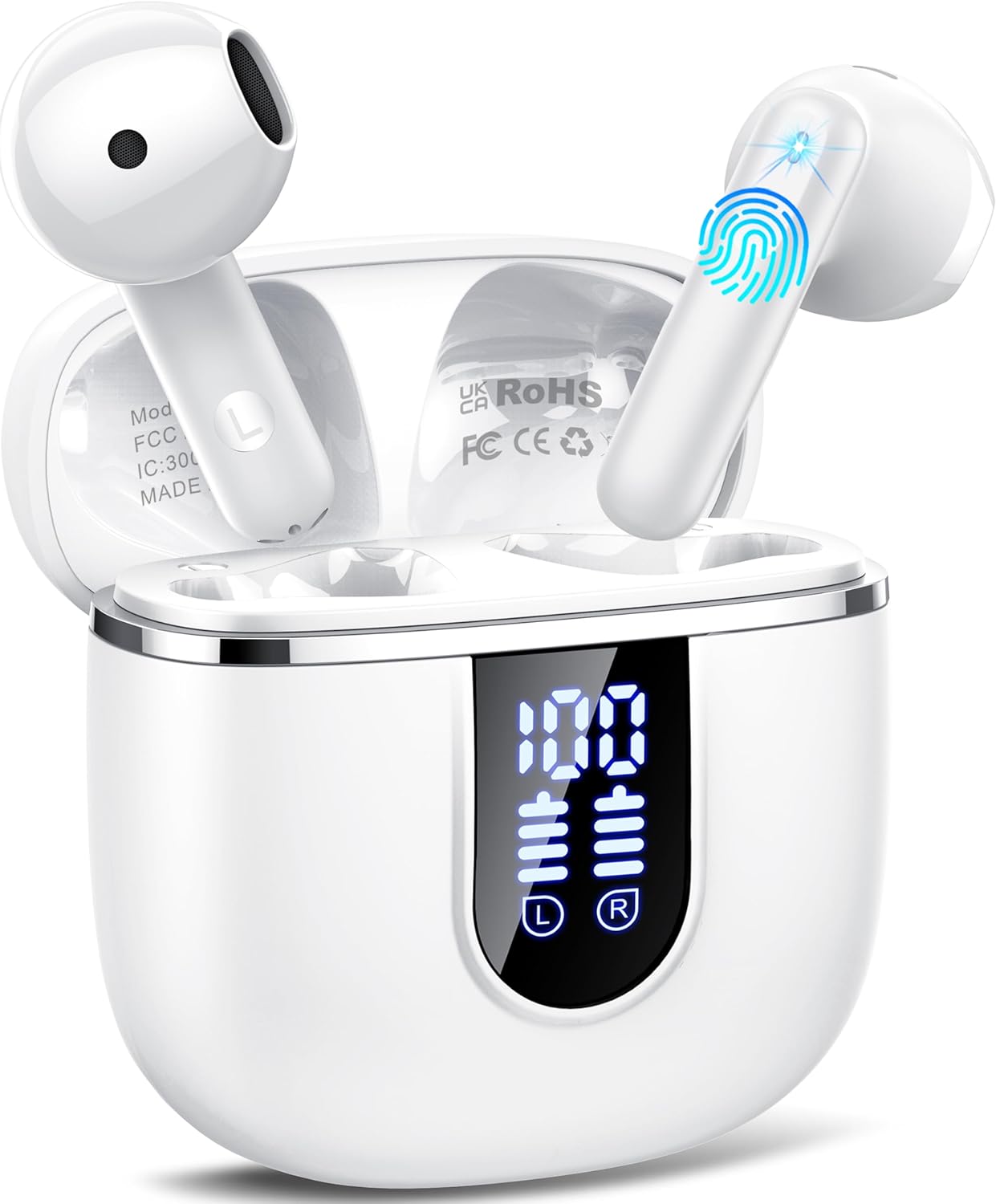Wireless Earbuds, Bluetooth 5.4 Headphones in Ear with 4 ENC Noise Cancelling Mi...