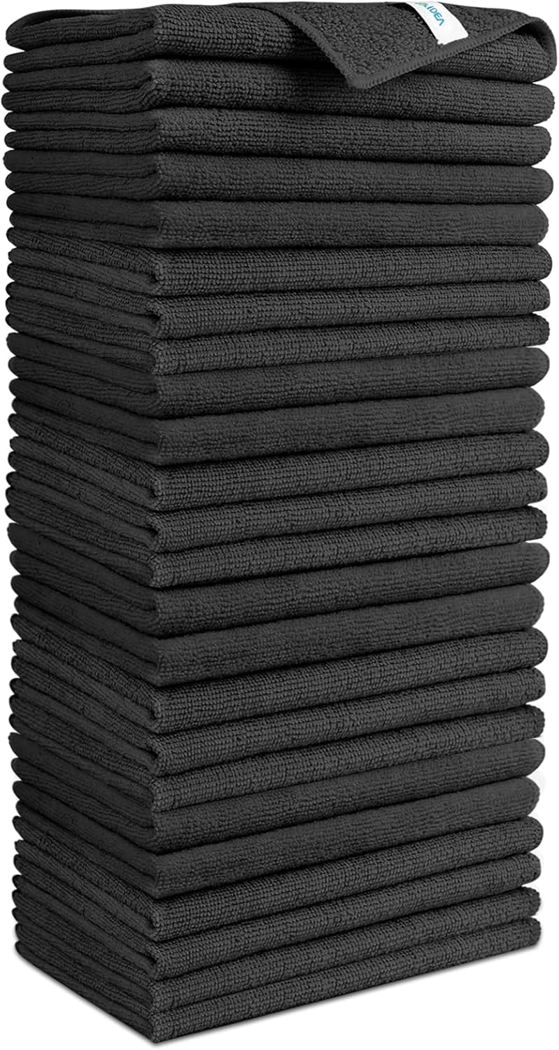 AIDEA Microfibre Cleaning Cloths, Pack of 24, Microfibre Cloths, Tea Towels, Cle...