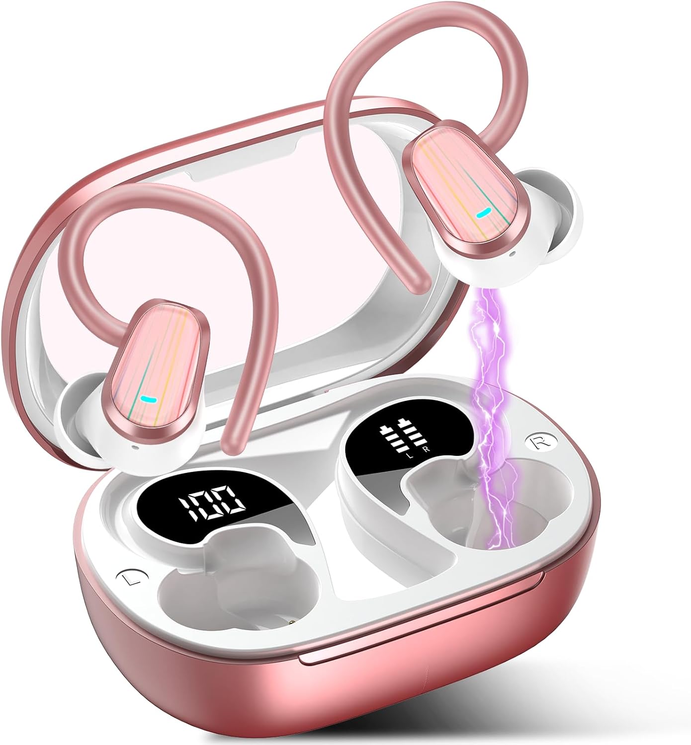 OYIB Wireless Earbuds, 2025 Bluetooth 5.4 Headphones HiFi Stereo Sound with 4 EN...