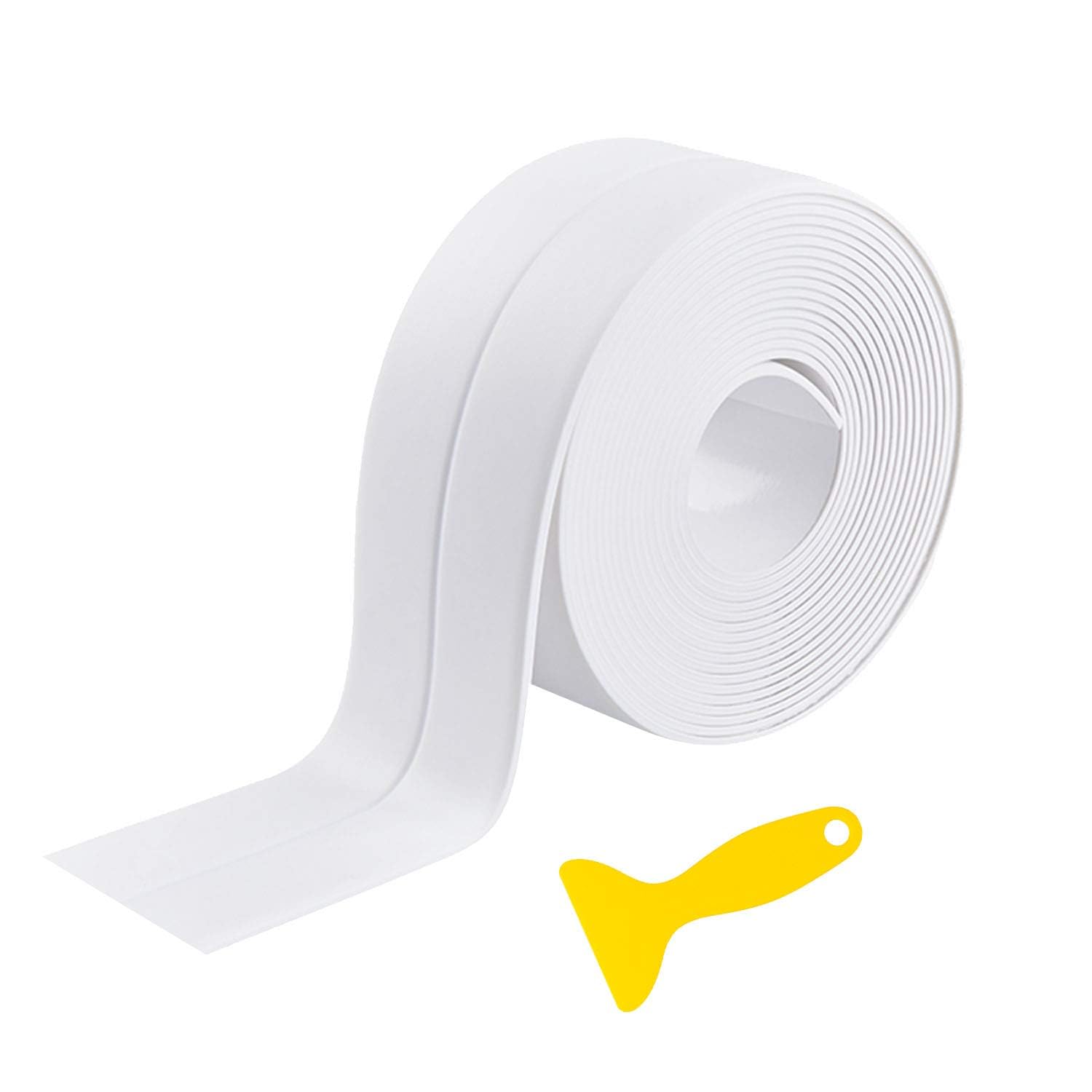 DREETINO Bath Sealant Strip,11ft Self Adhesive Caulk Strip Sealant Tape for Kitc...