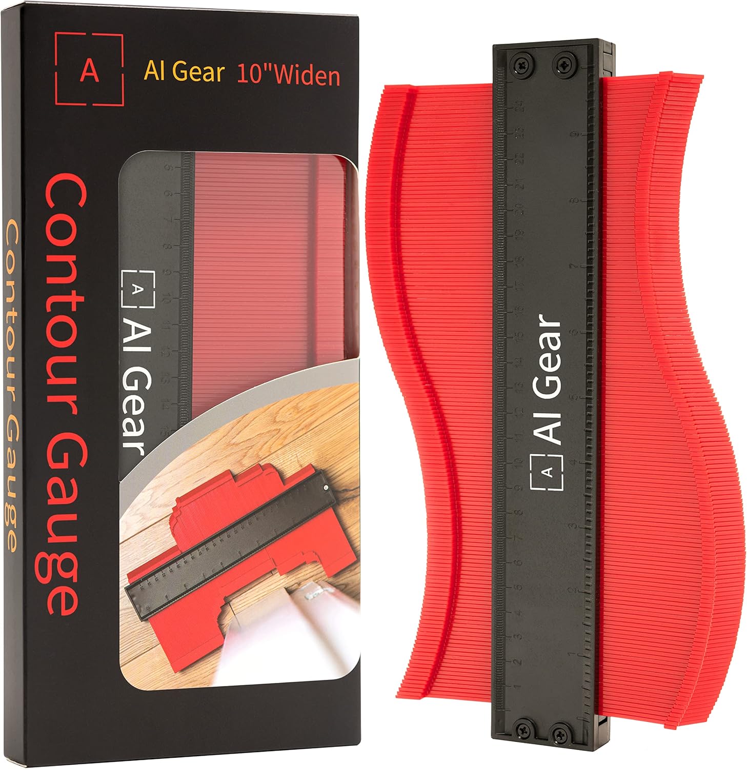 AI Gear Contour Gauge Duplicator 10 Inch Widen Profile Tool Precise Measuring of...