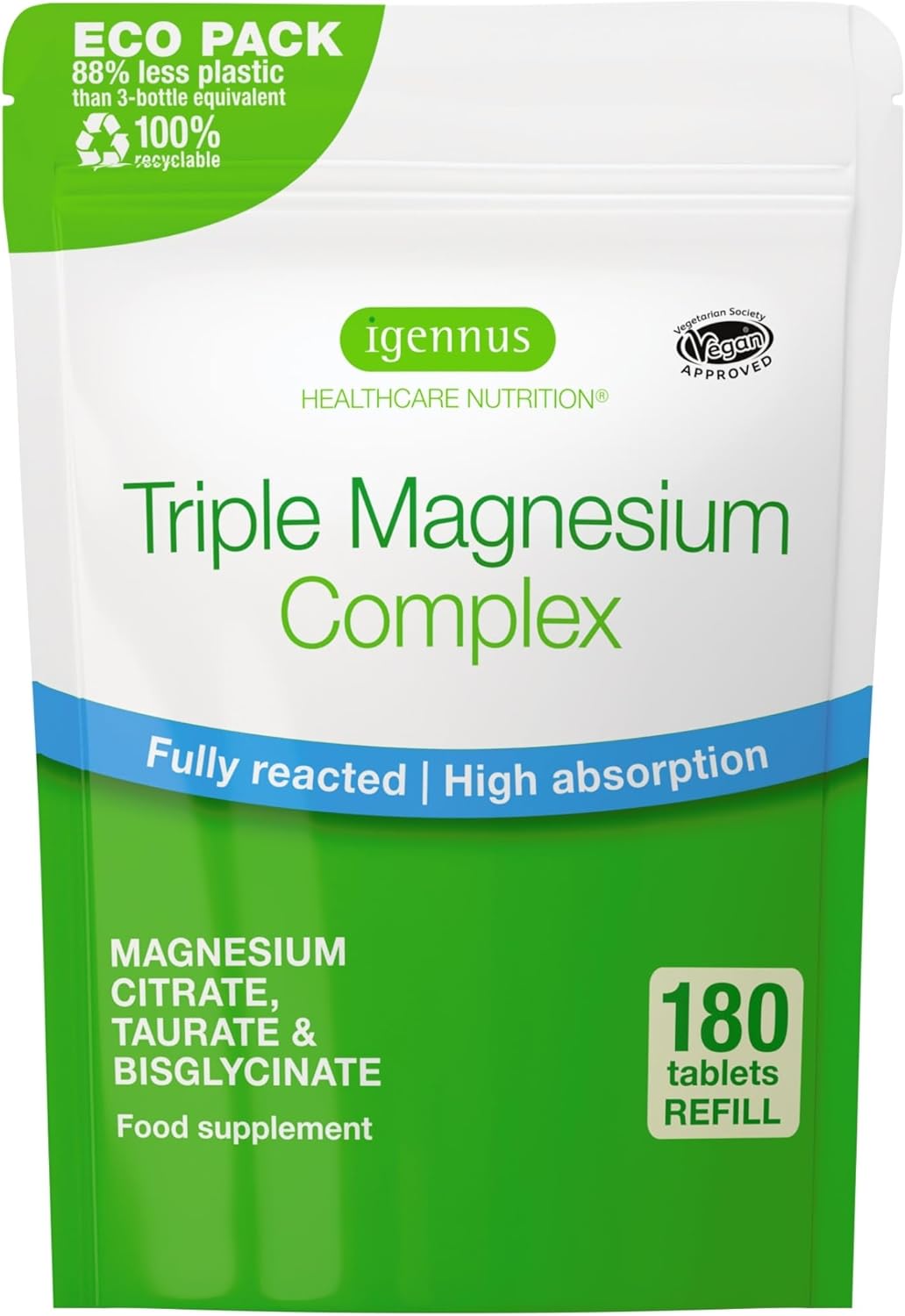 Igennus Triple Magnesium Complex, 90 Servings, 200...