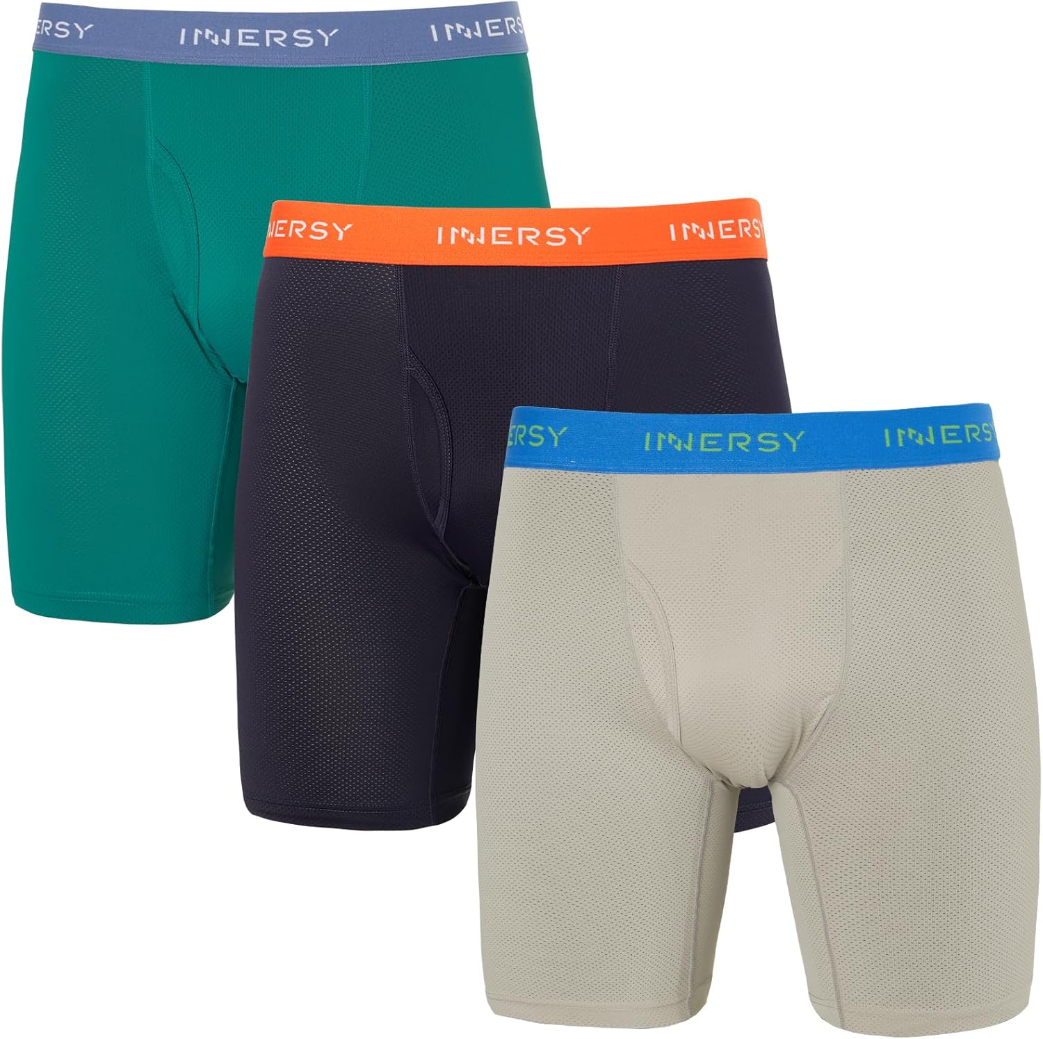 High-Quality INNERSY Mens Long Leg Boxers, Special Anti Chafing Underwear Trunks...