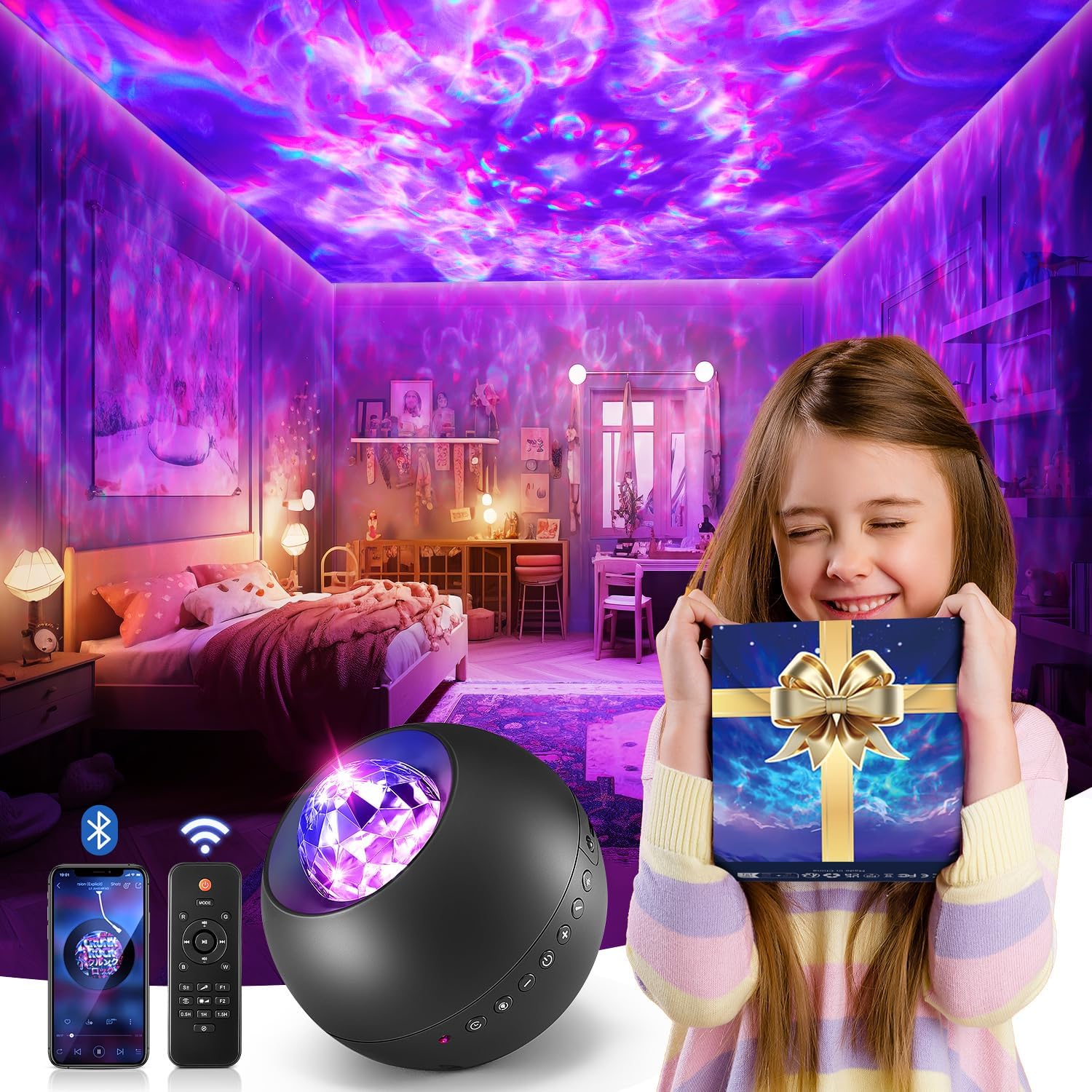 【Birthday Gifts for Kids】Galaxy Projector 20 Lighting Modes Star Projector,HiF...