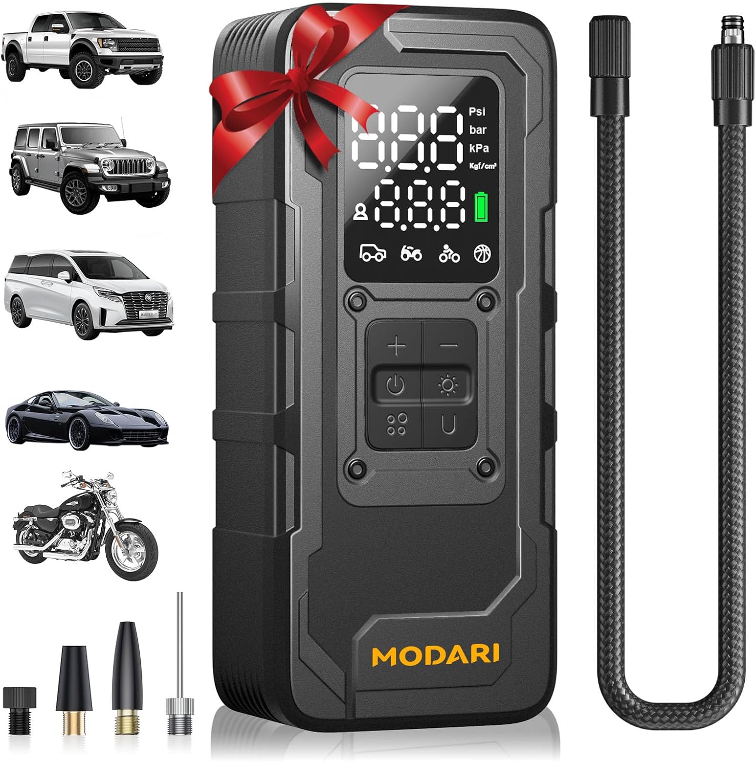 Tire Inflator Portable Air Compressor - 4X Faster 160 PSI Air Pump for Car Tires...